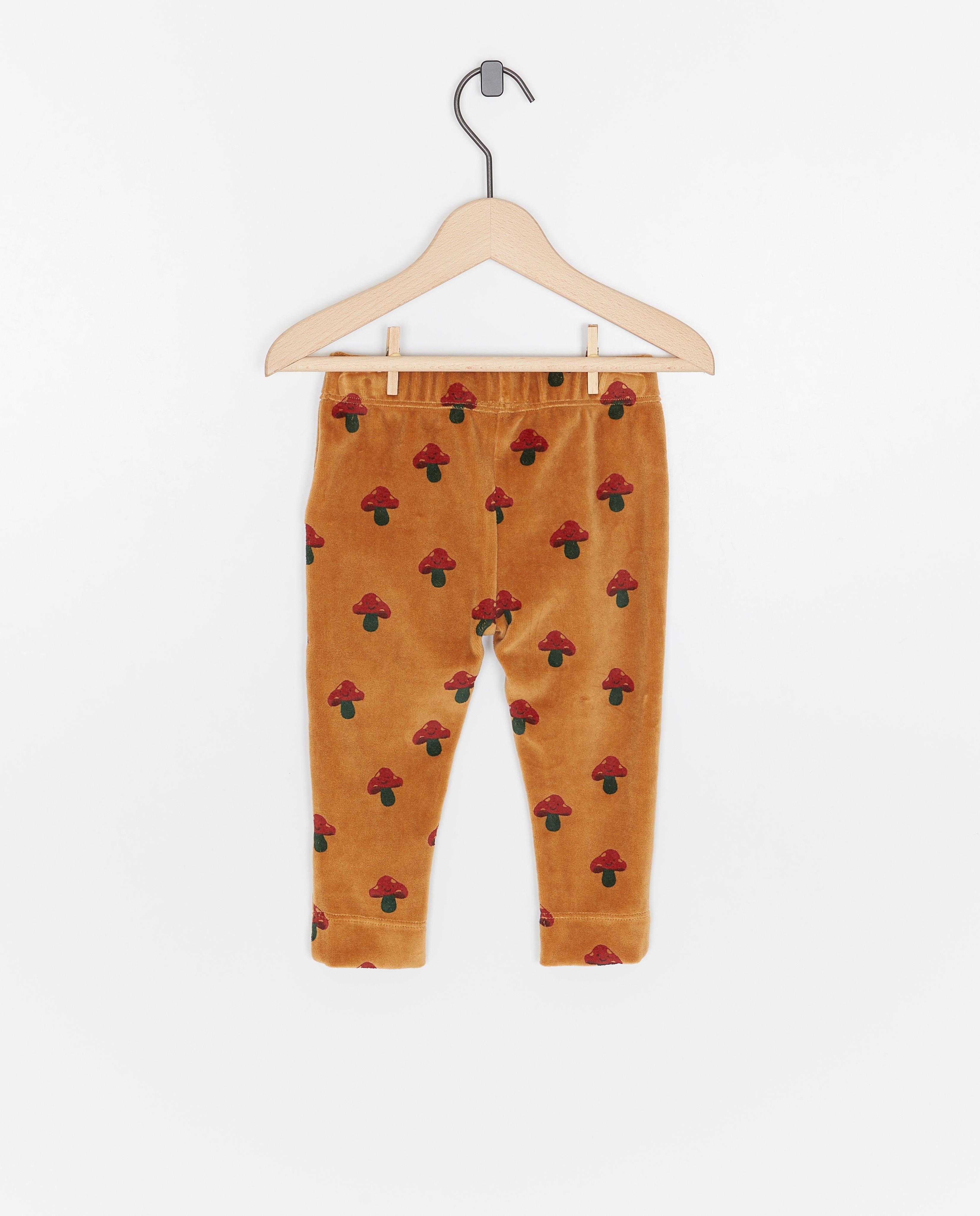Fluwelen legging met paddenstoelenprint - Product Detail - bruin - afbeelding nummer 2