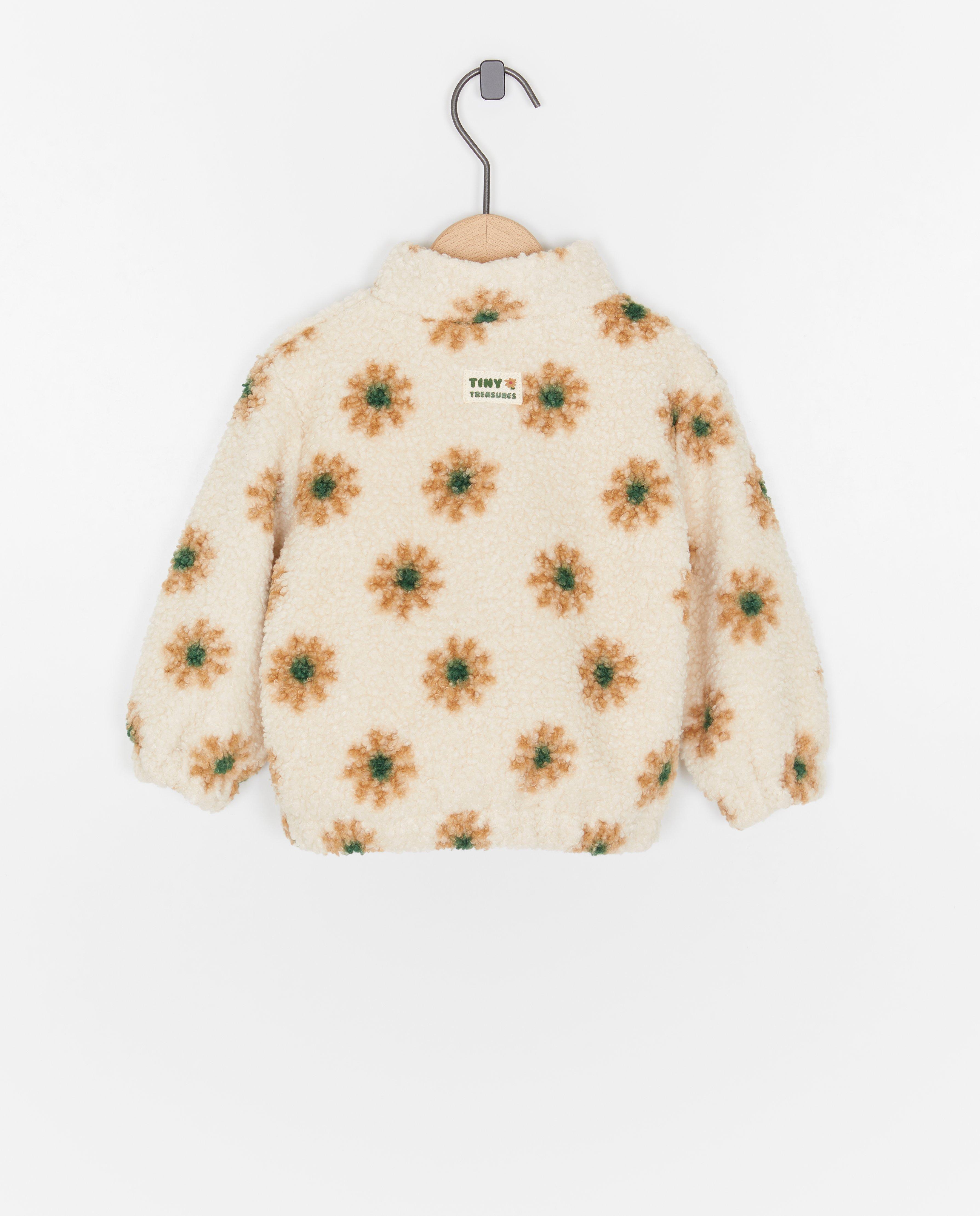 Teddy jas met bloemenprint - Product Detail - lichtbeige - afbeelding nummer 2