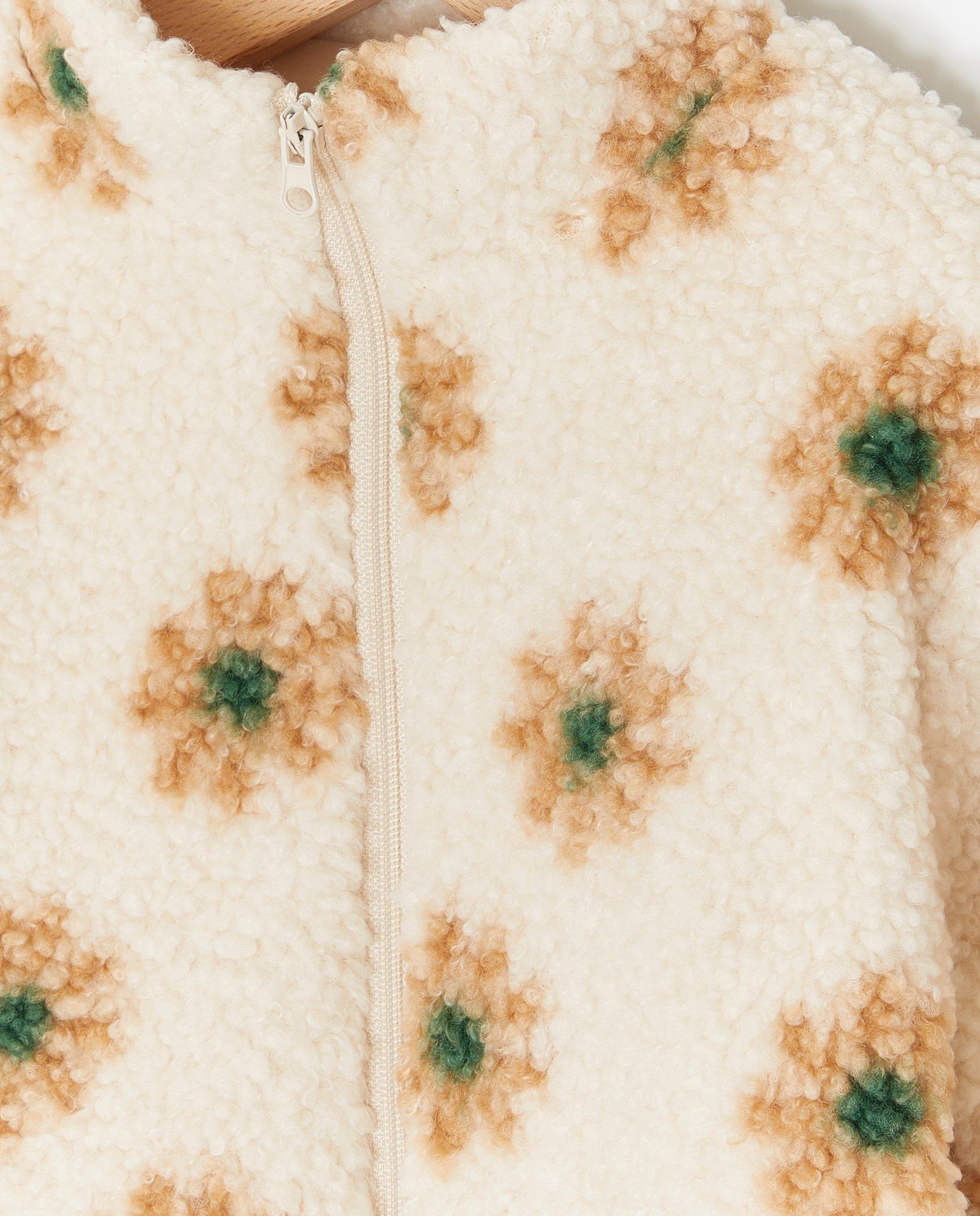 Teddy jas met bloemenprint - Product Detail - lichtbeige - afbeelding nummer 3