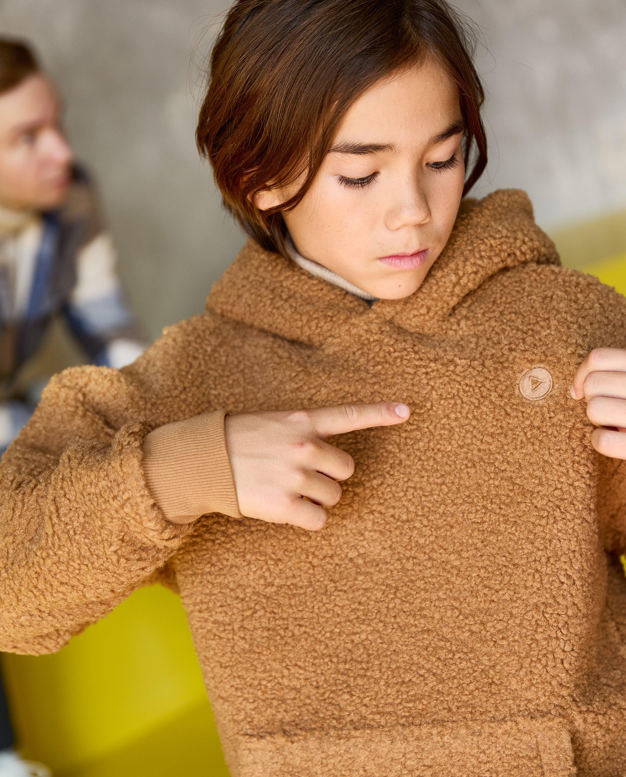 Bruine hoodie van bouclé - null - Dylan Haegens