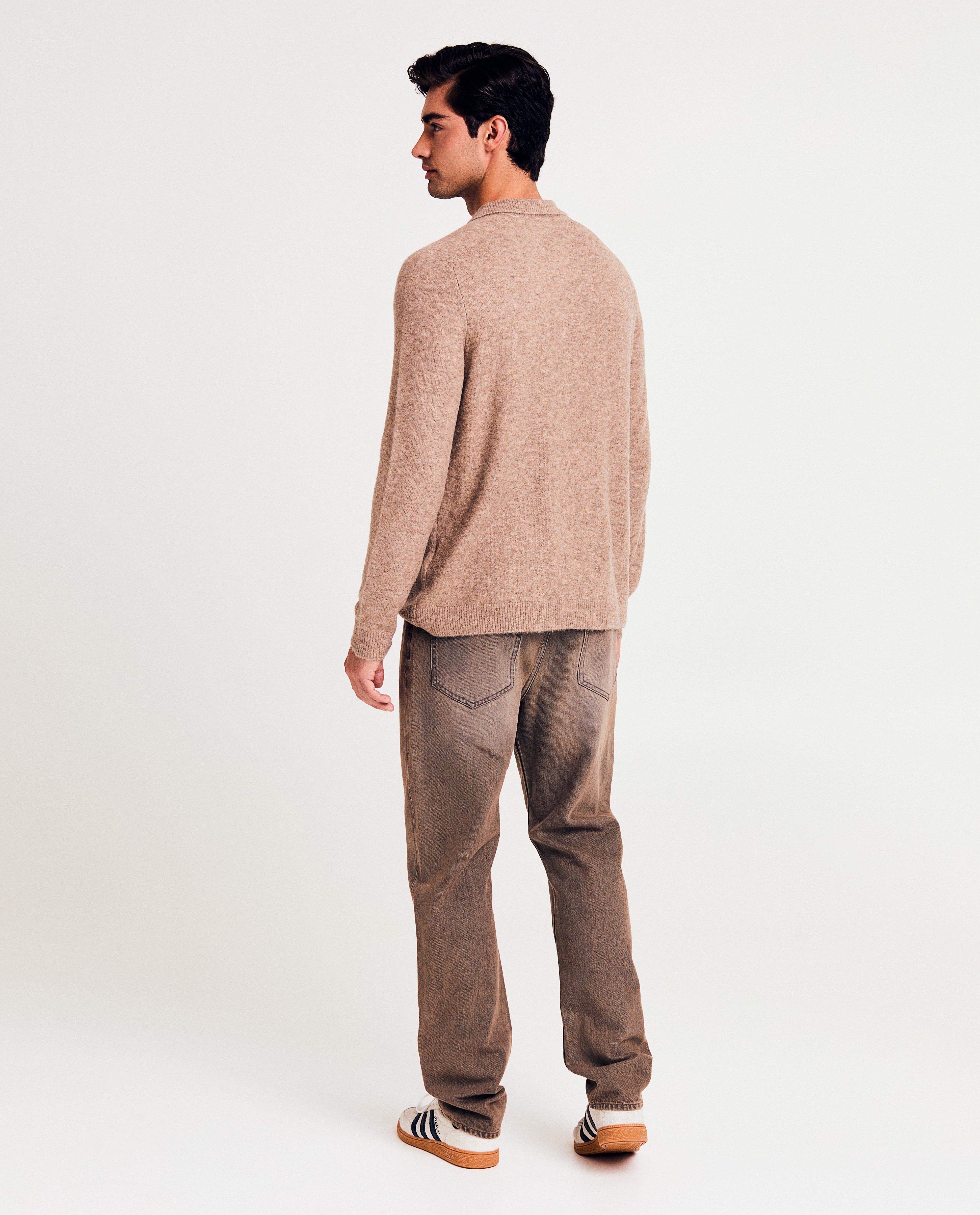 Cardigan - Bruine cardigan, heren