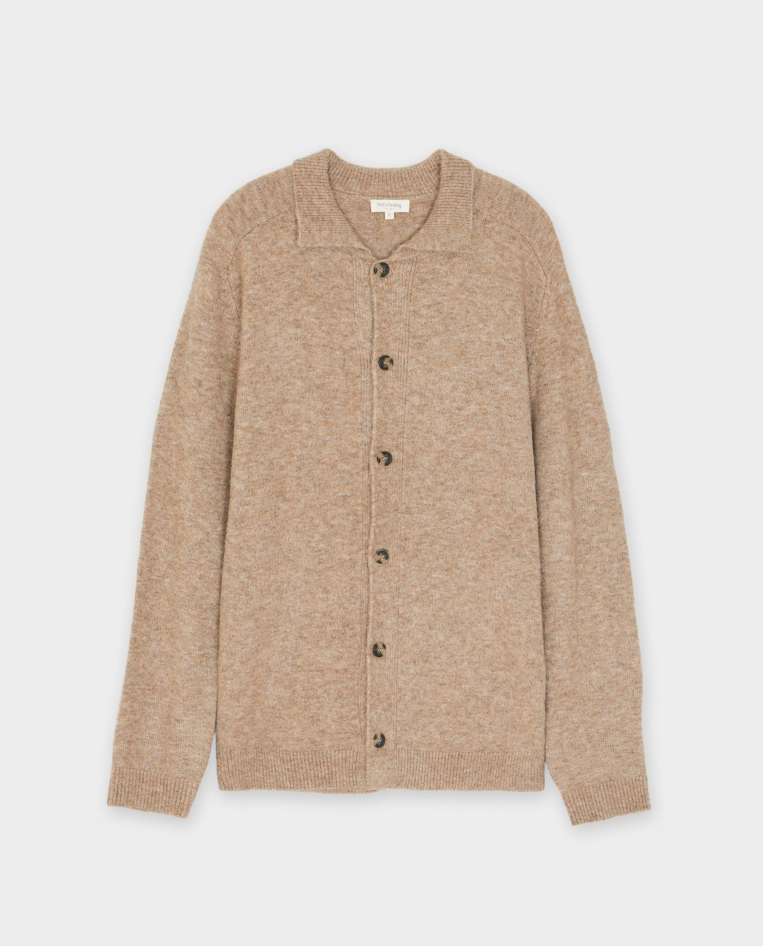 Cardigan - Bruine cardigan, heren
