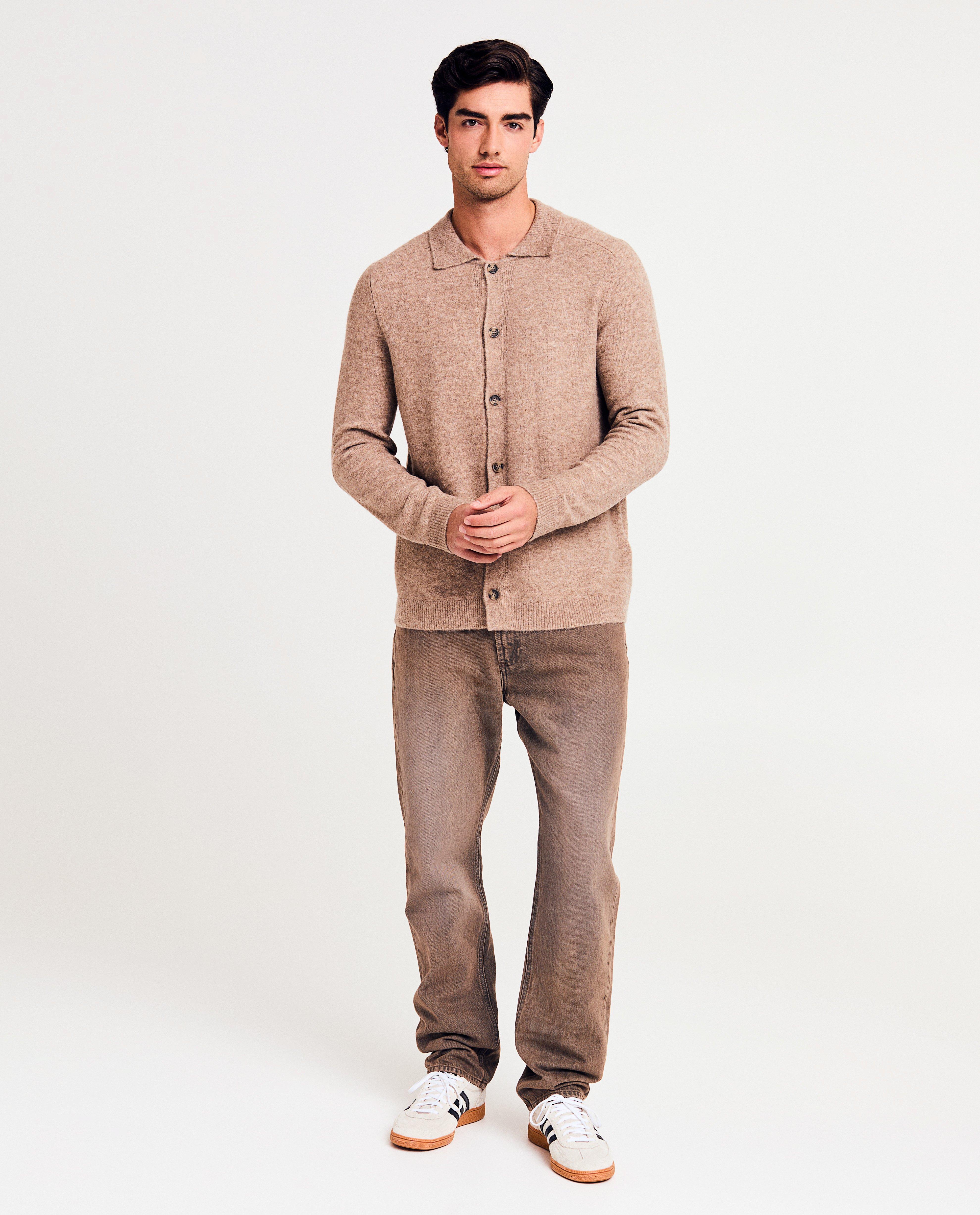Bruine broek, straight fit, heren - null - NICEfamily