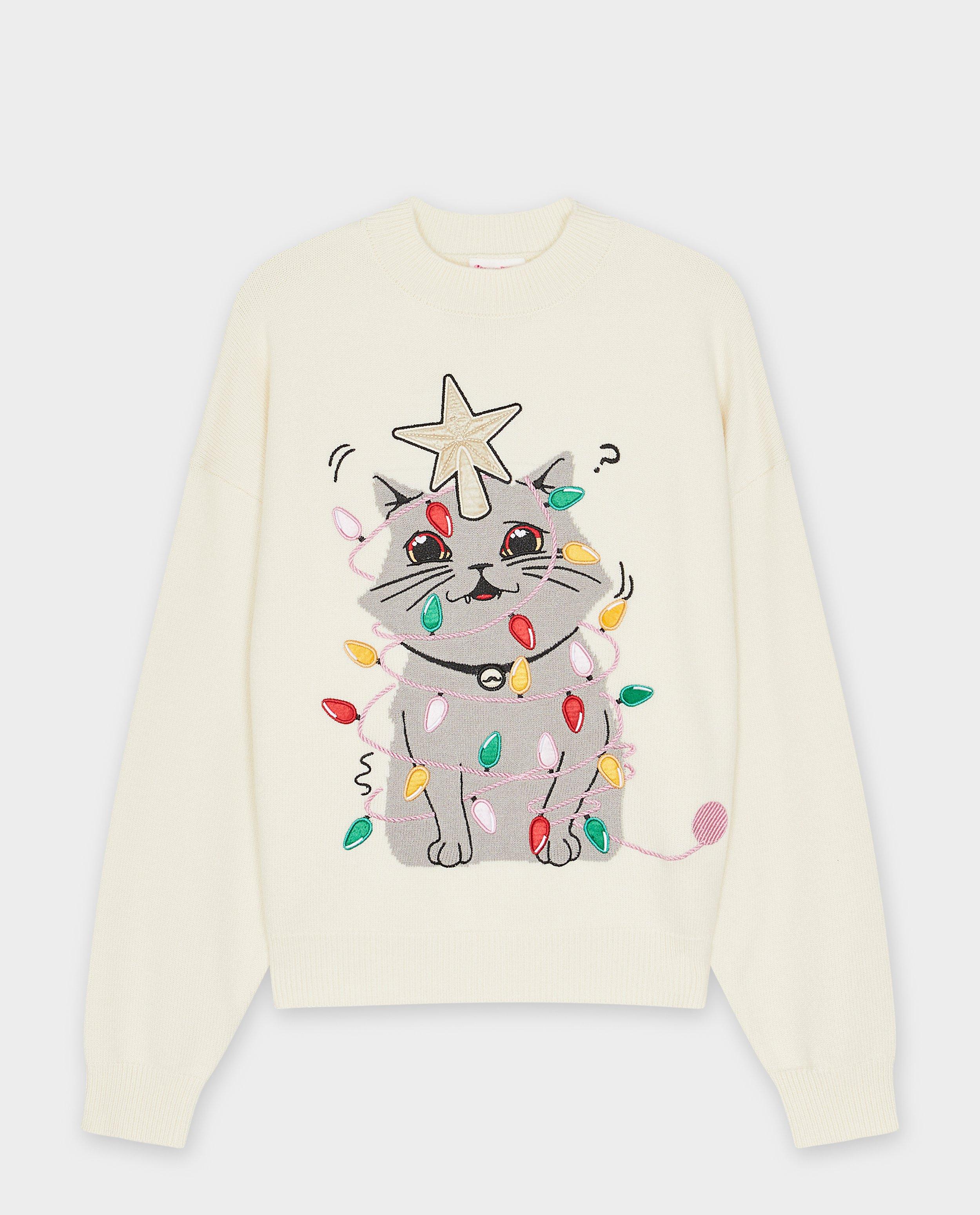 Truien - Kersttrui met print Moustache, XS-XL