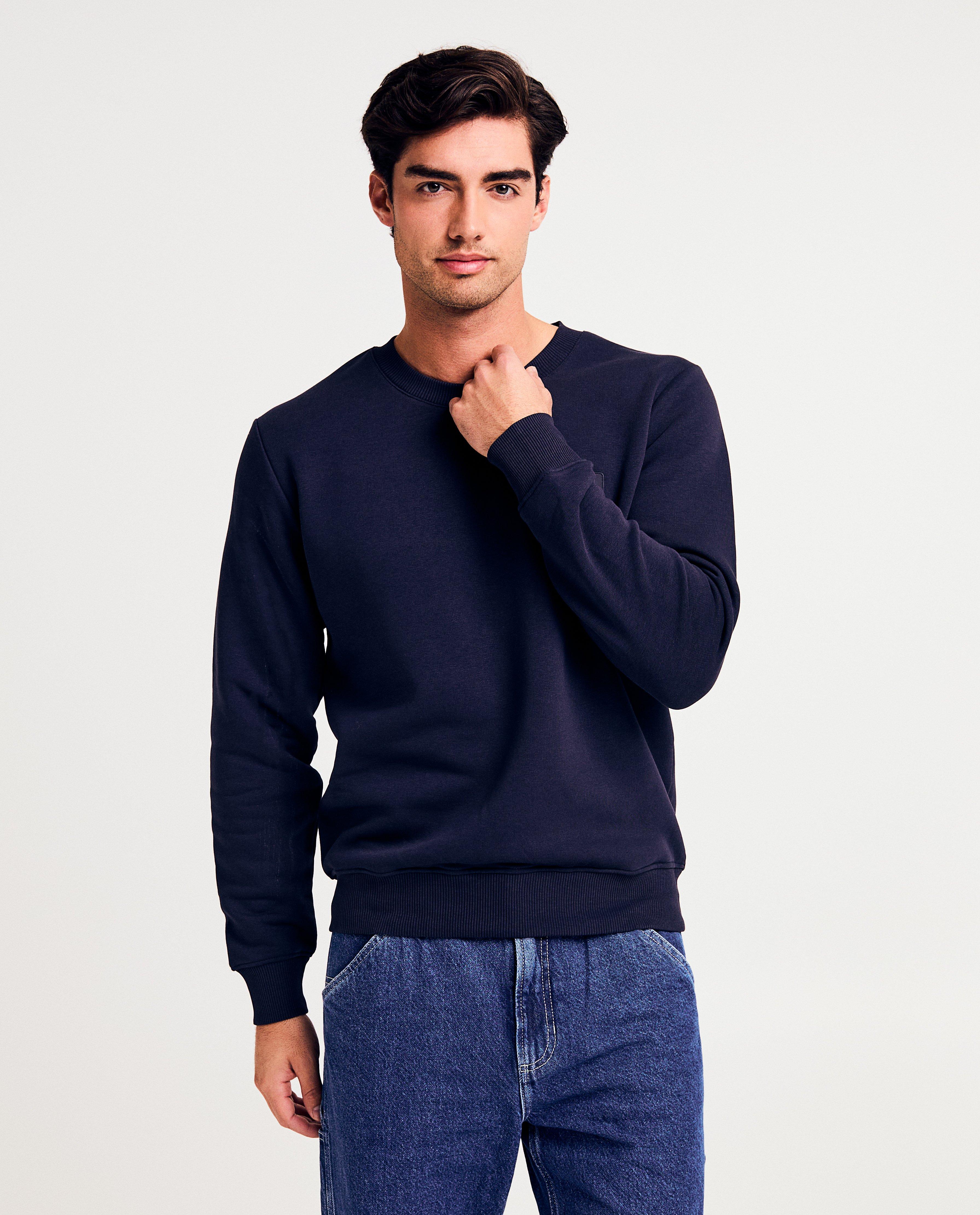 Donkerblauwe sweater, heren - Product Detail - donkerblauw - afbeelding nummer 1