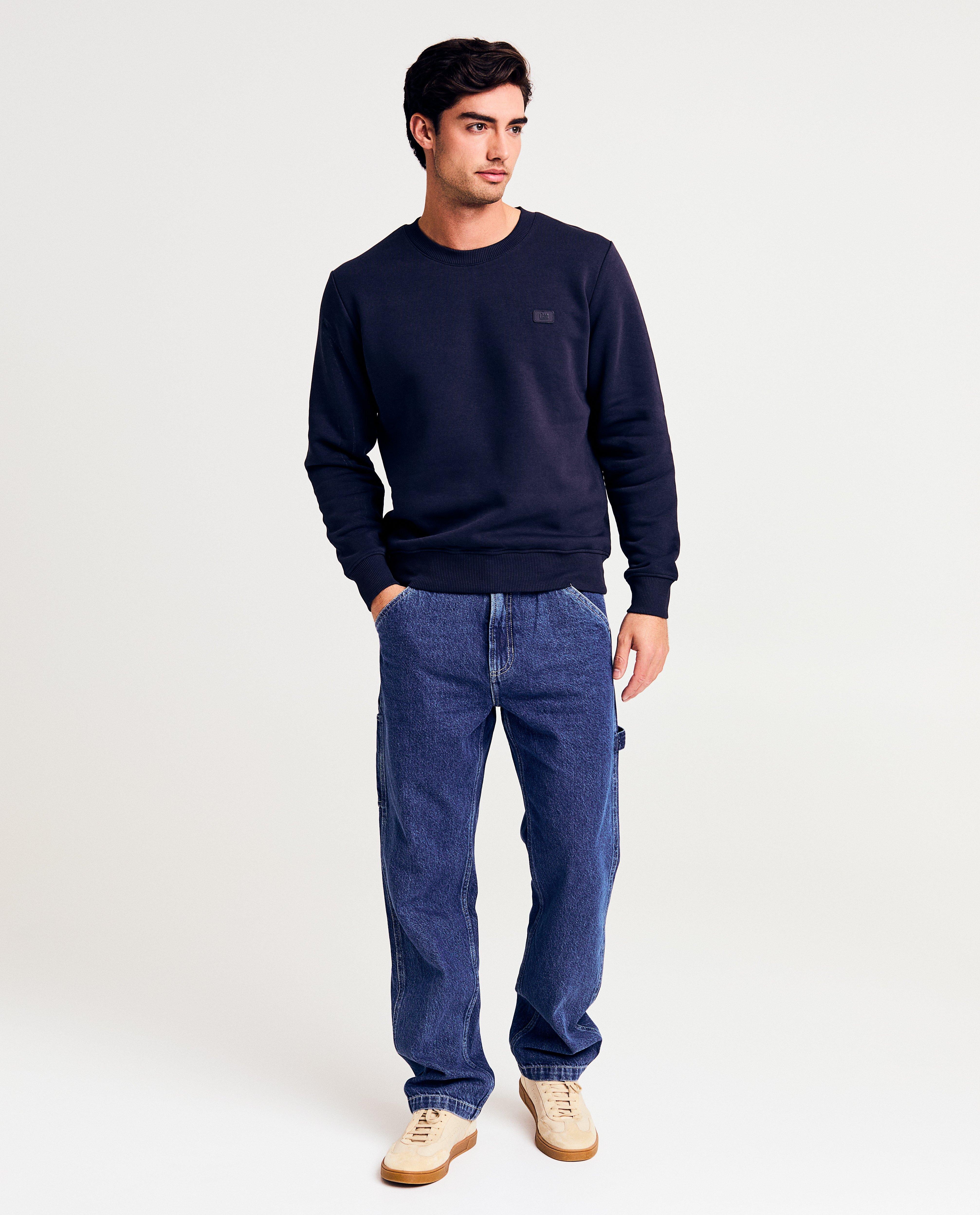 Donkerblauwe sweater, heren - Product Detail - donkerblauw - afbeelding nummer 2