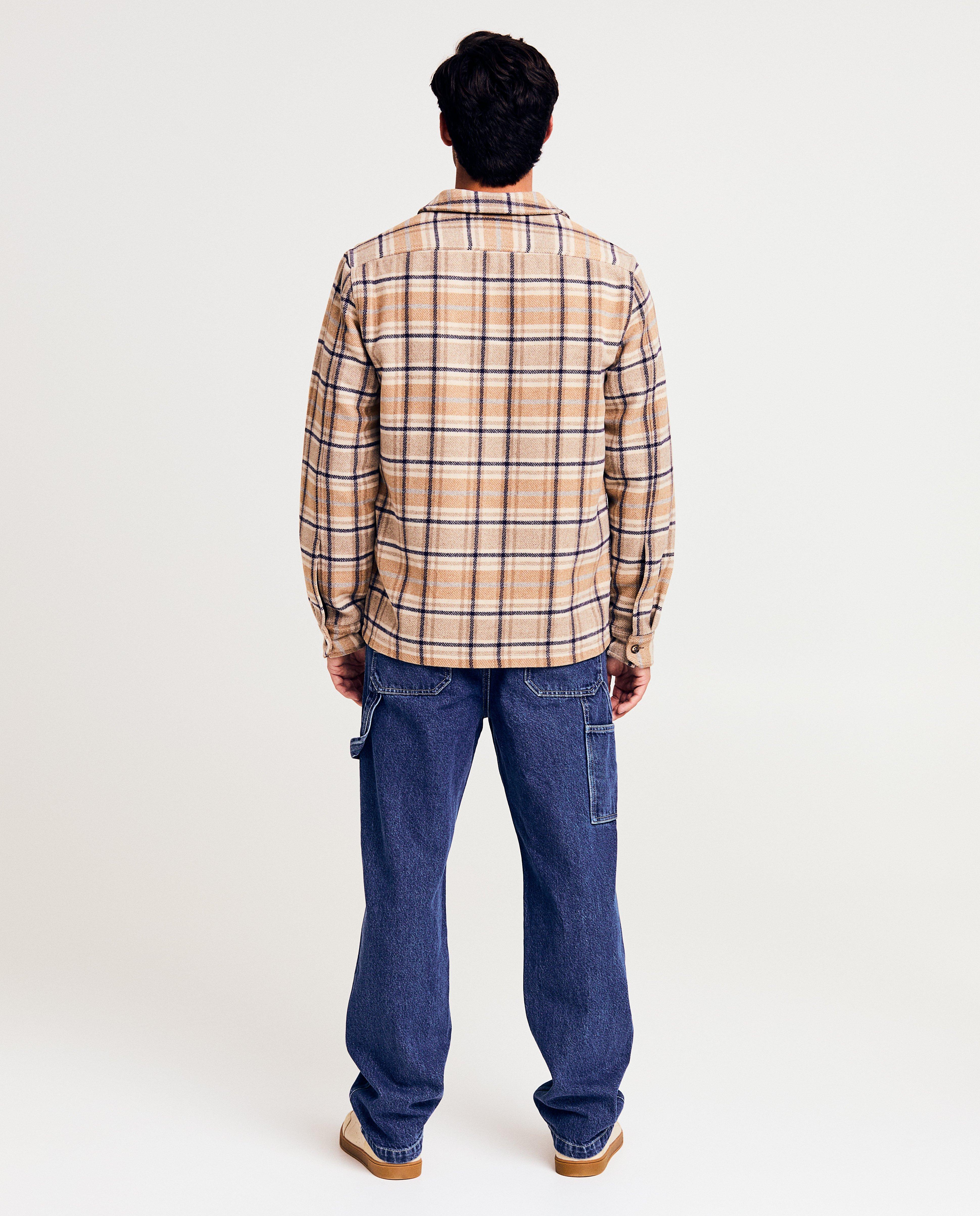 Chemise &agrave; carreaux, coupe ample, hommes - D&eacute;tails du produit - khaki - image num&eacute;ro 3