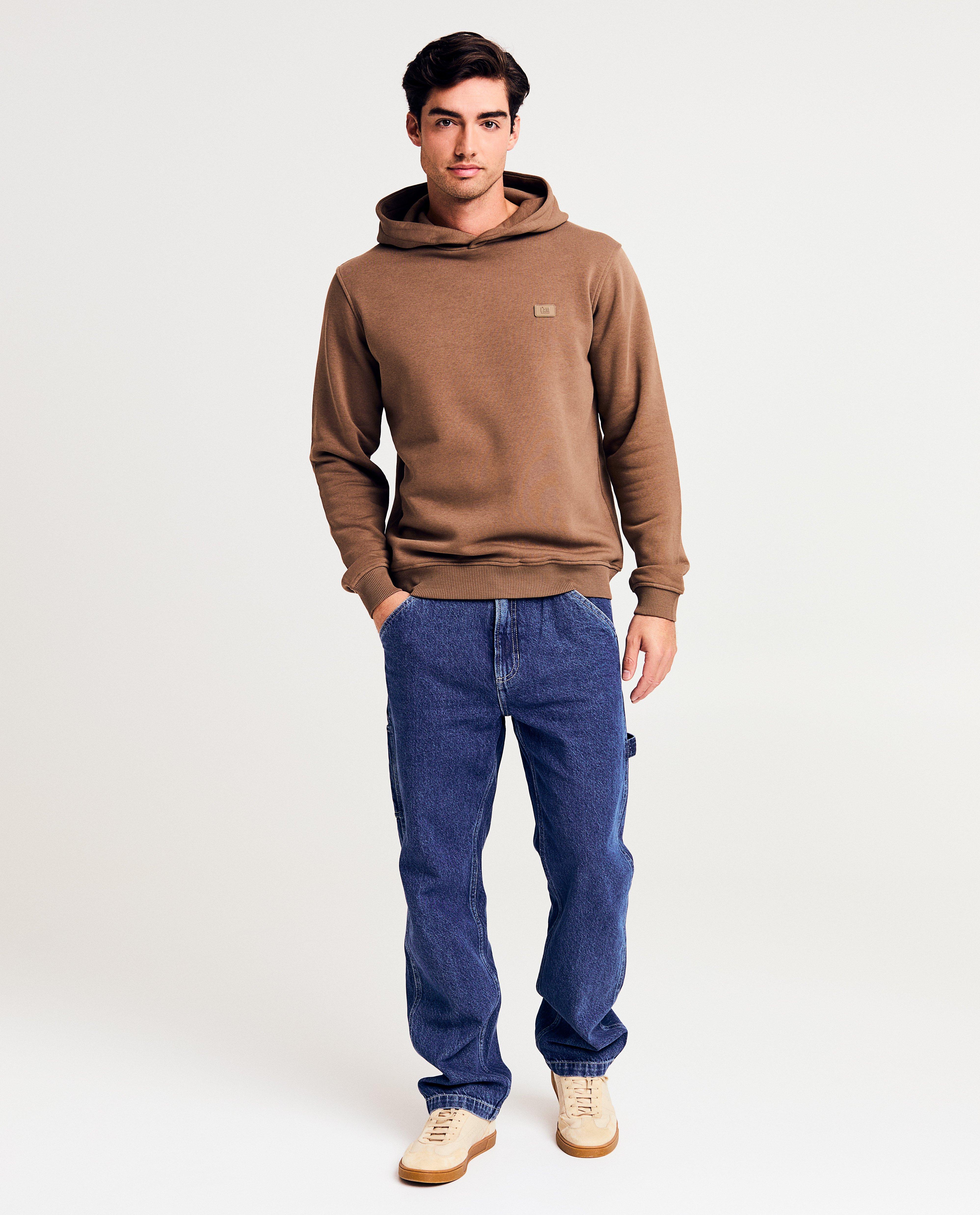 Sweaters - Bruine hoodie, heren