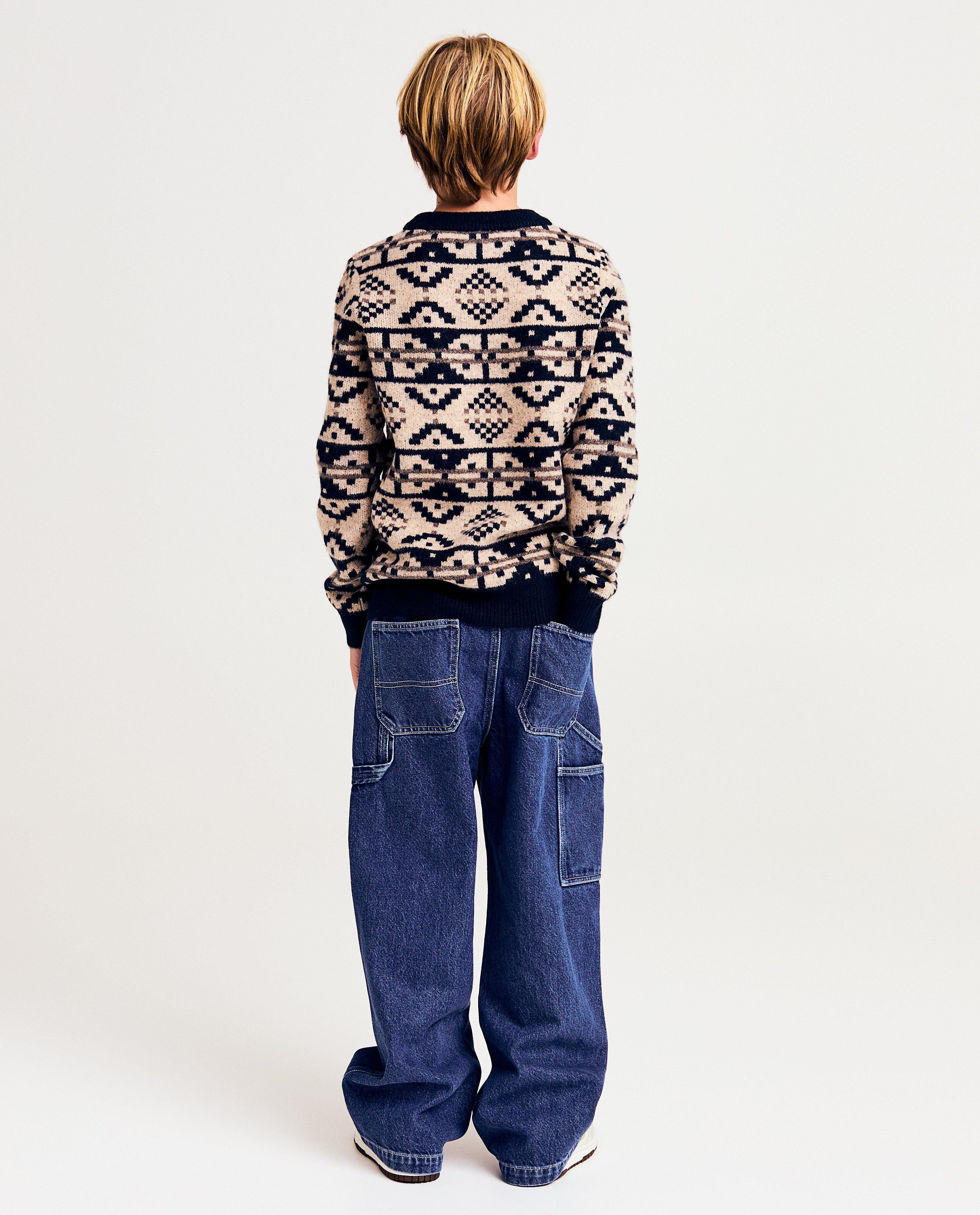 Pantalons - Jeans bleu, coupe skate, 7-14 ans