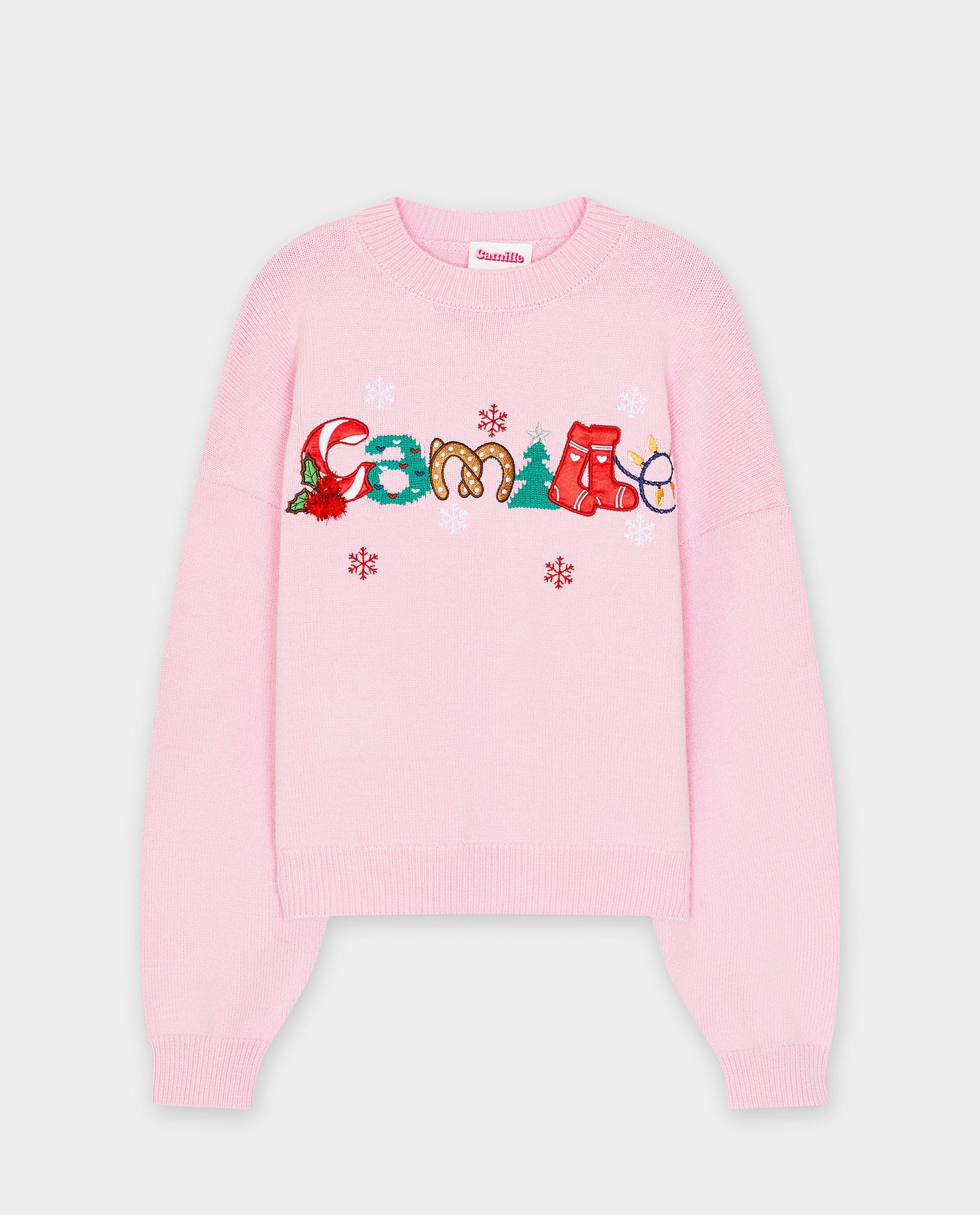 Truien - Roze kersttrui, 6-14 jaar