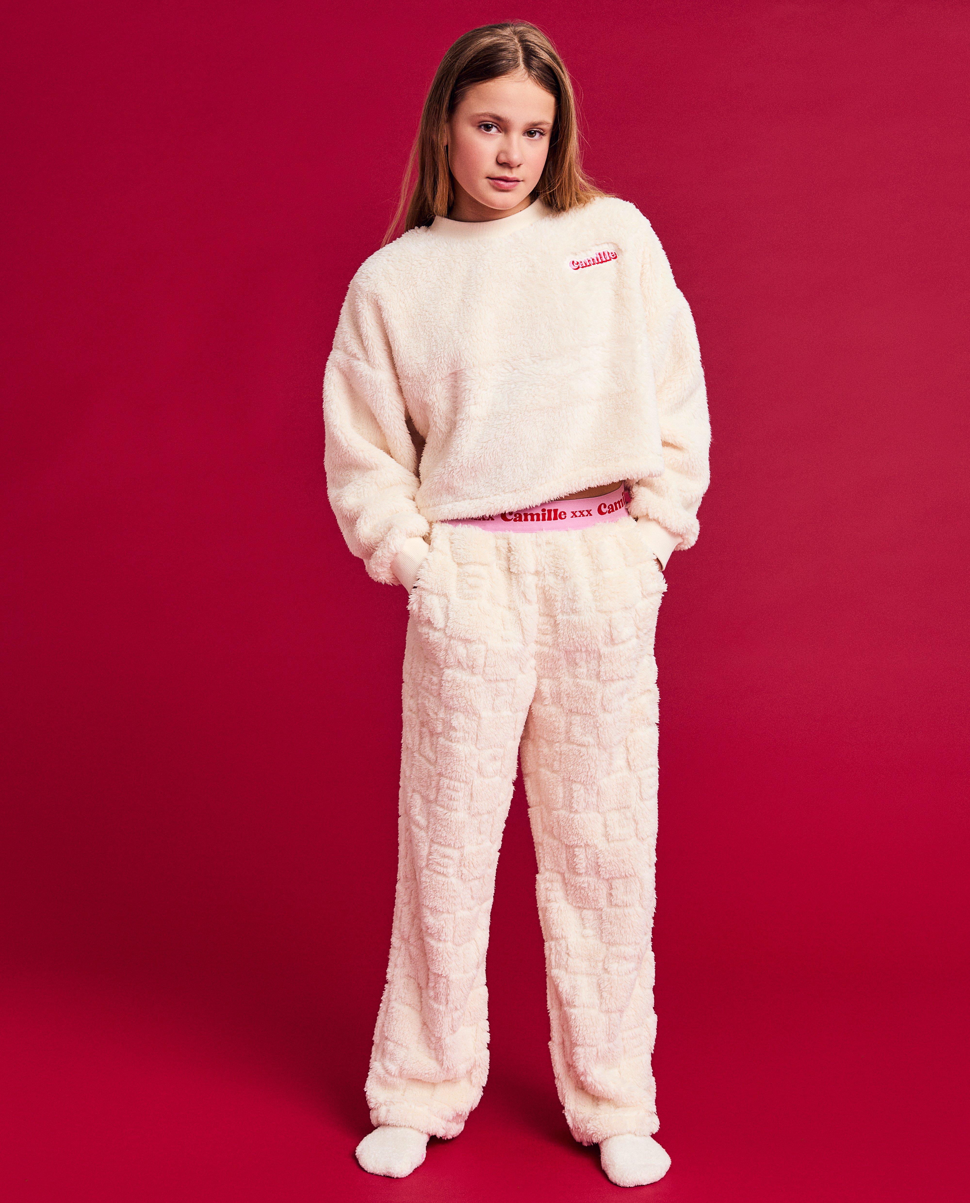 Pyjama met glow in the dark opschrift, 6-14 jaar - null - CAMILLE