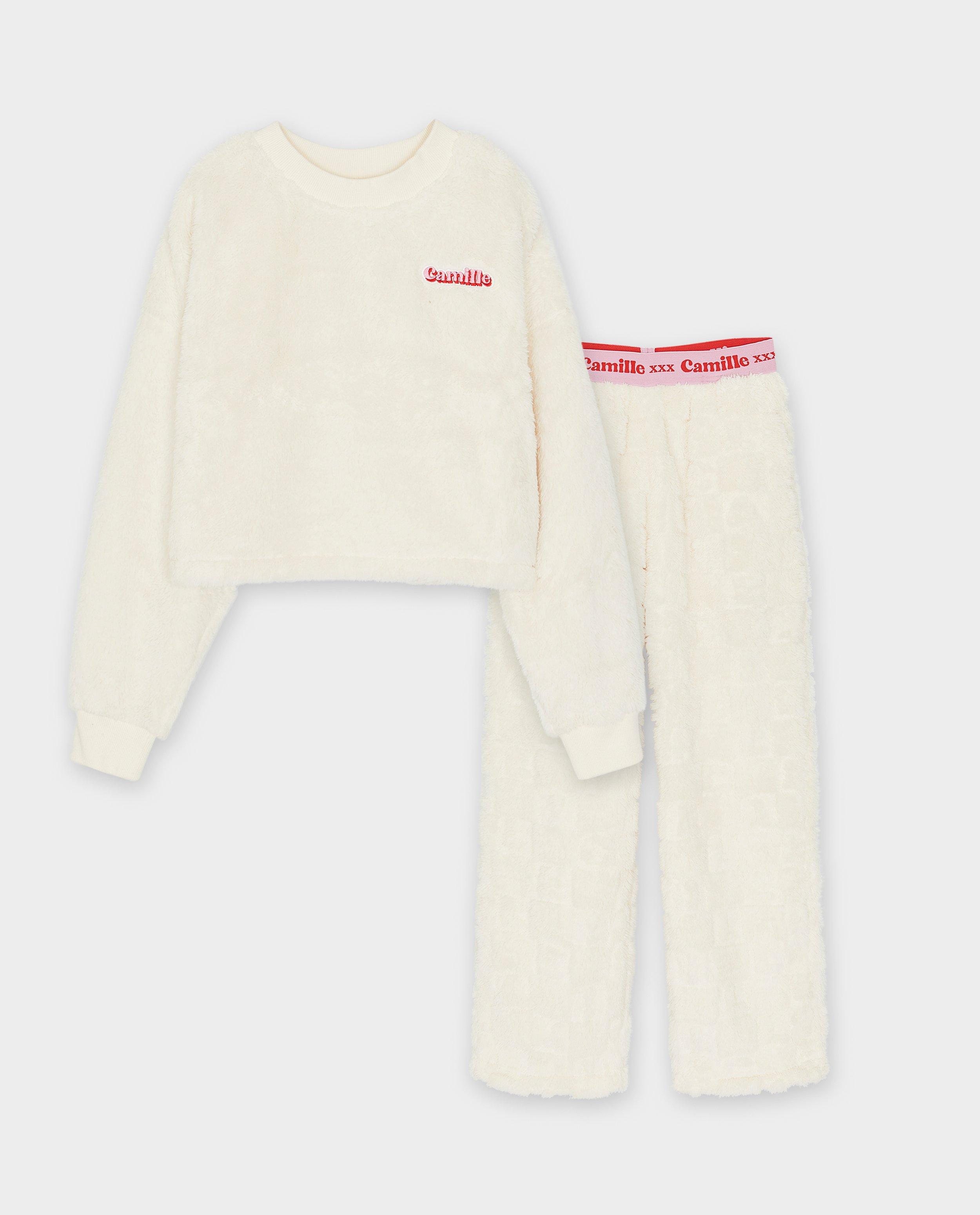Nachtkleding - Pyjama met glow in the dark opschrift, 6-14 jaar