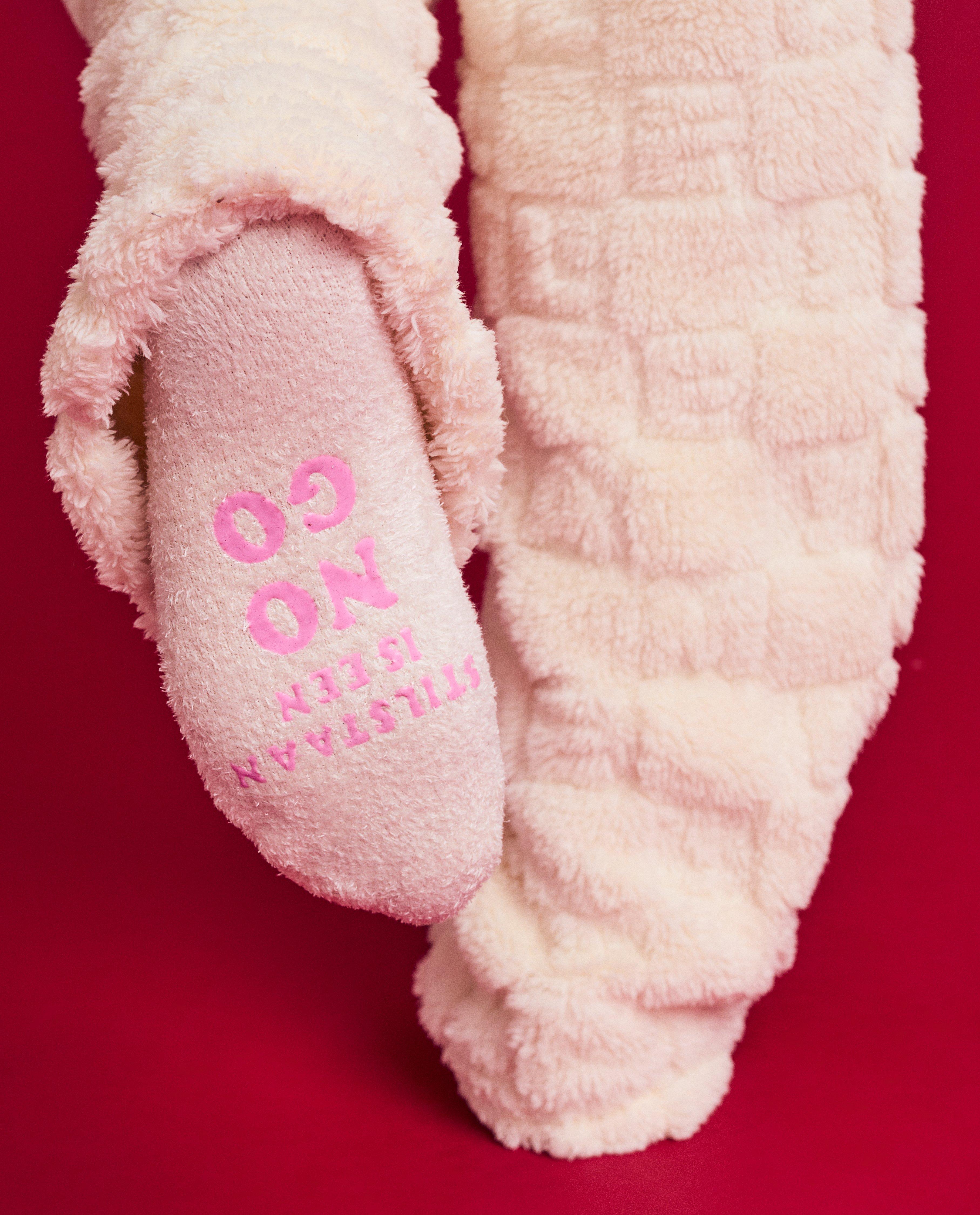 Kousen - Fluffy kousen met antislip, maat 27-42