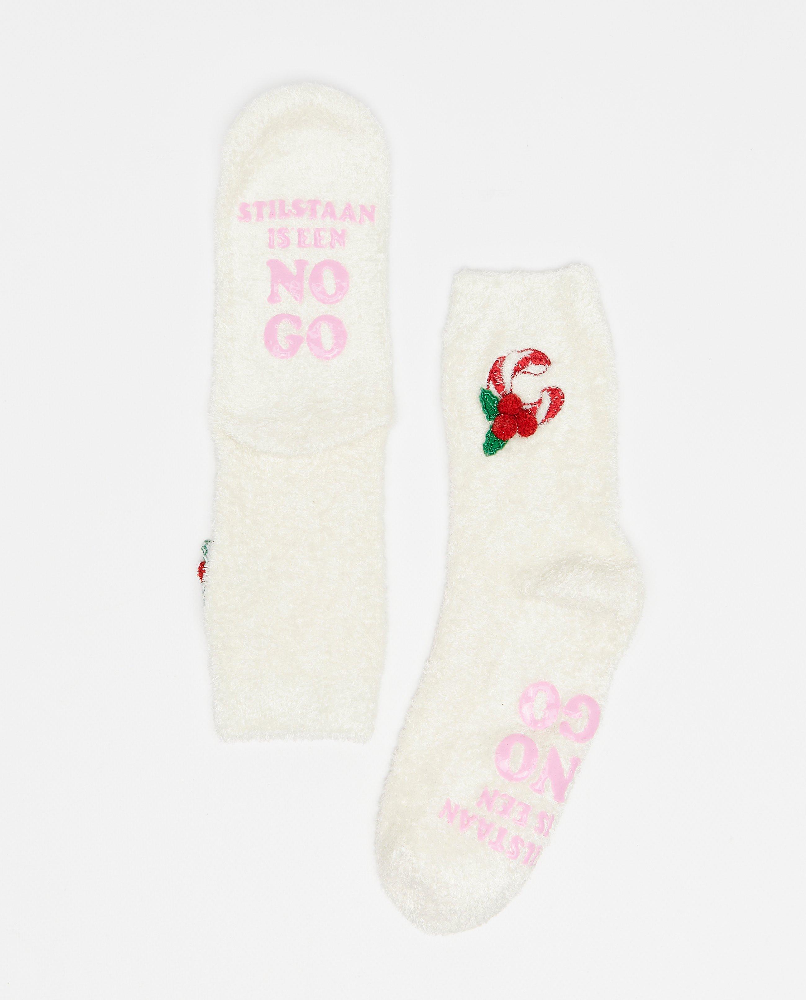 Kousen - Fluffy kousen met antislip, maat 27-42