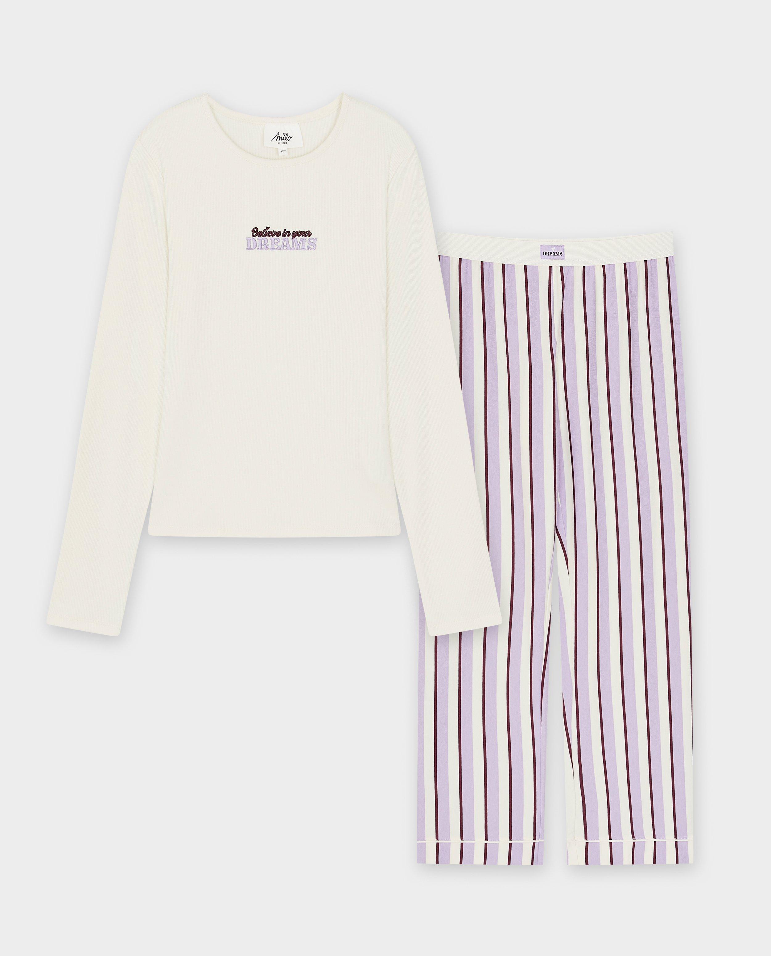 Nachtkleding - Pyjama met geborduurd opschrift, 6-14 jaar