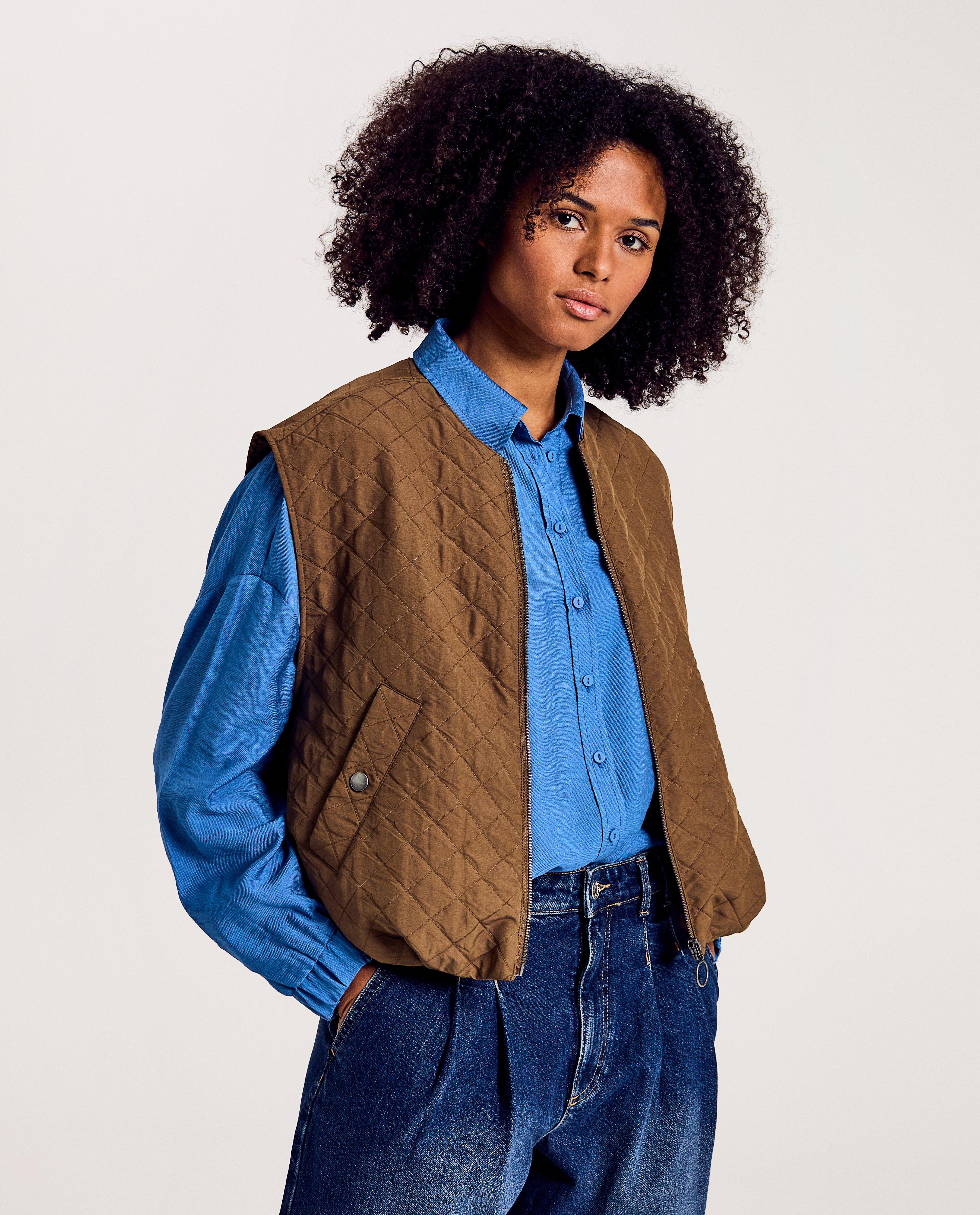 Vest met doorgestikt patroon - Product Detail - bruin - afbeelding nummer 2