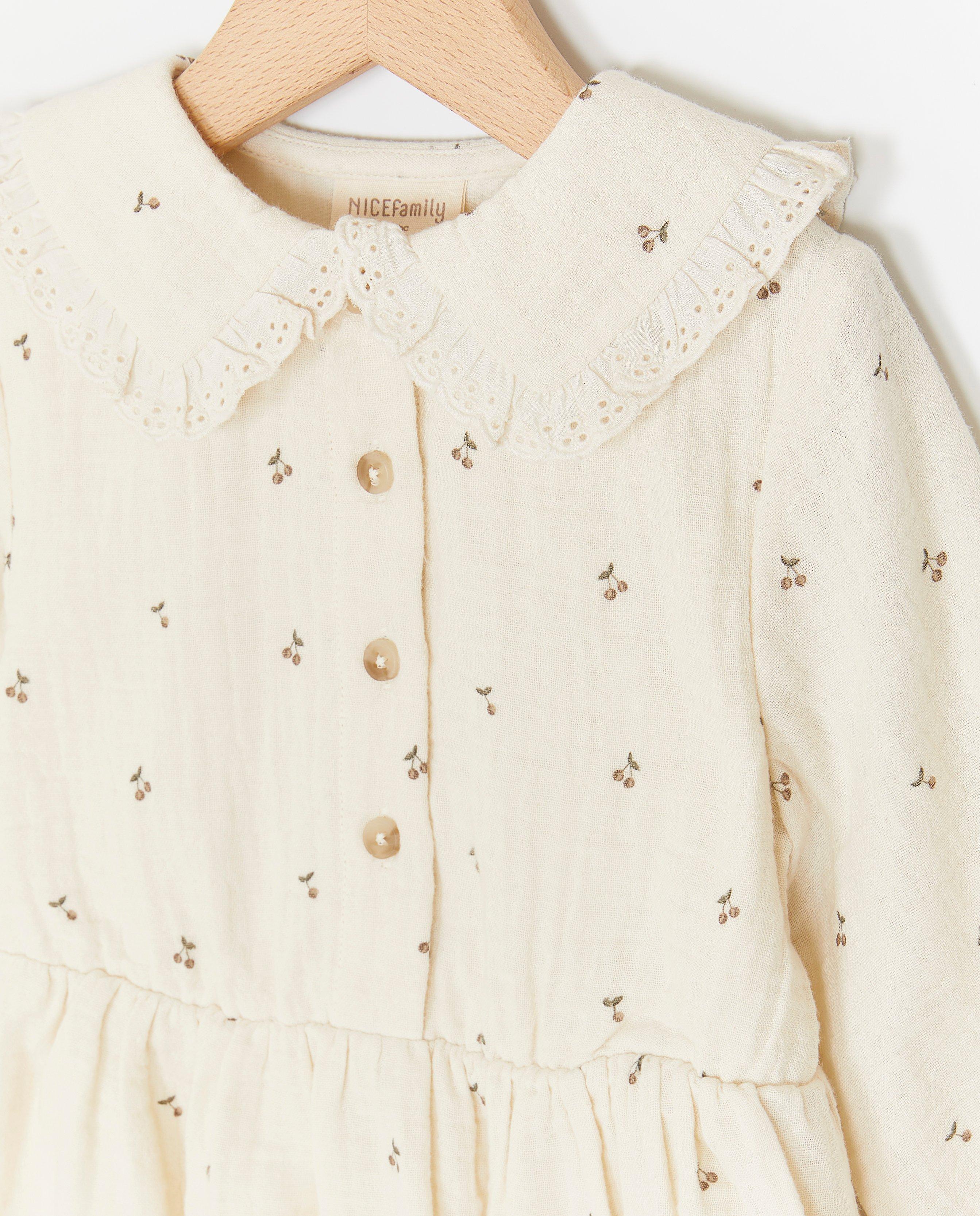 Robes - Robe en coton bio à imprimé à cerises, bébés