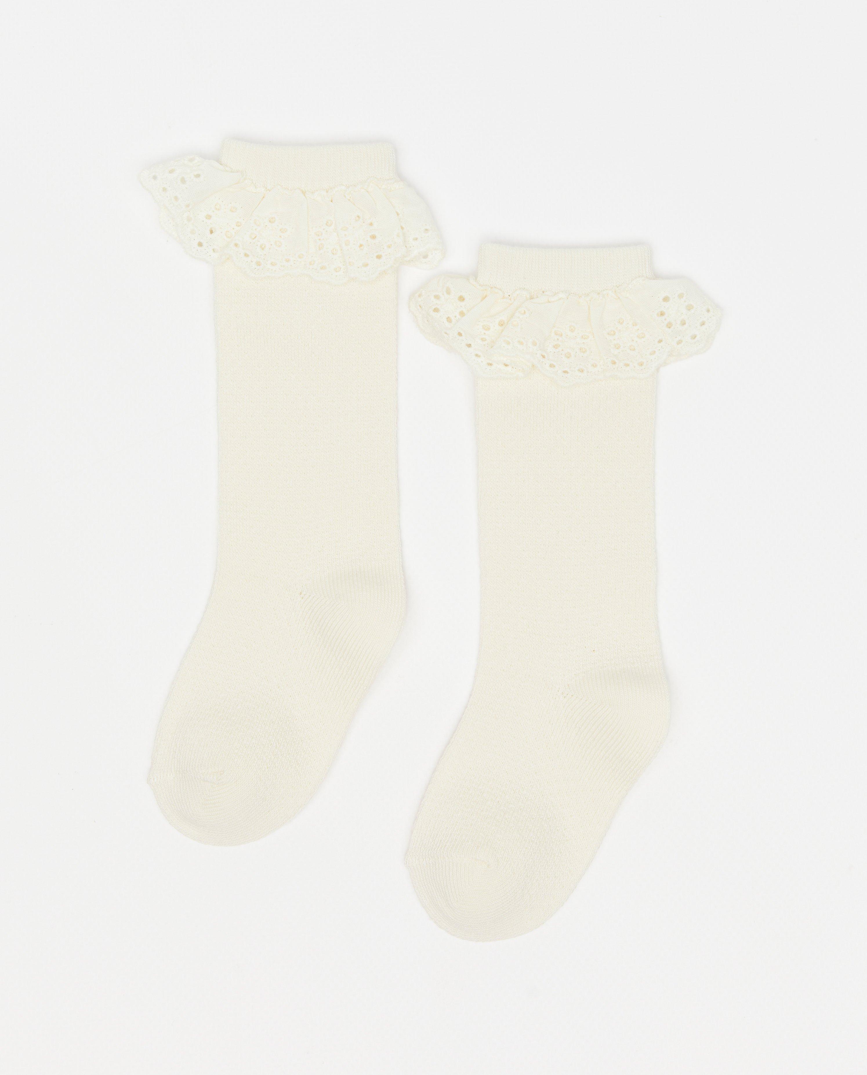 Mi-bas avec de la broderie anglaise, bébés - null - NICEfamily