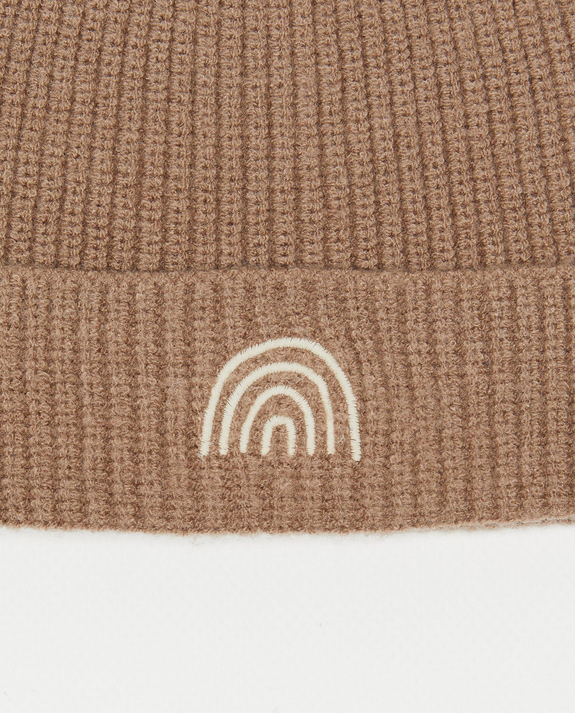 Bonneterie - Bonnet avec un arc-en-ciel brodé, 2-7 ans