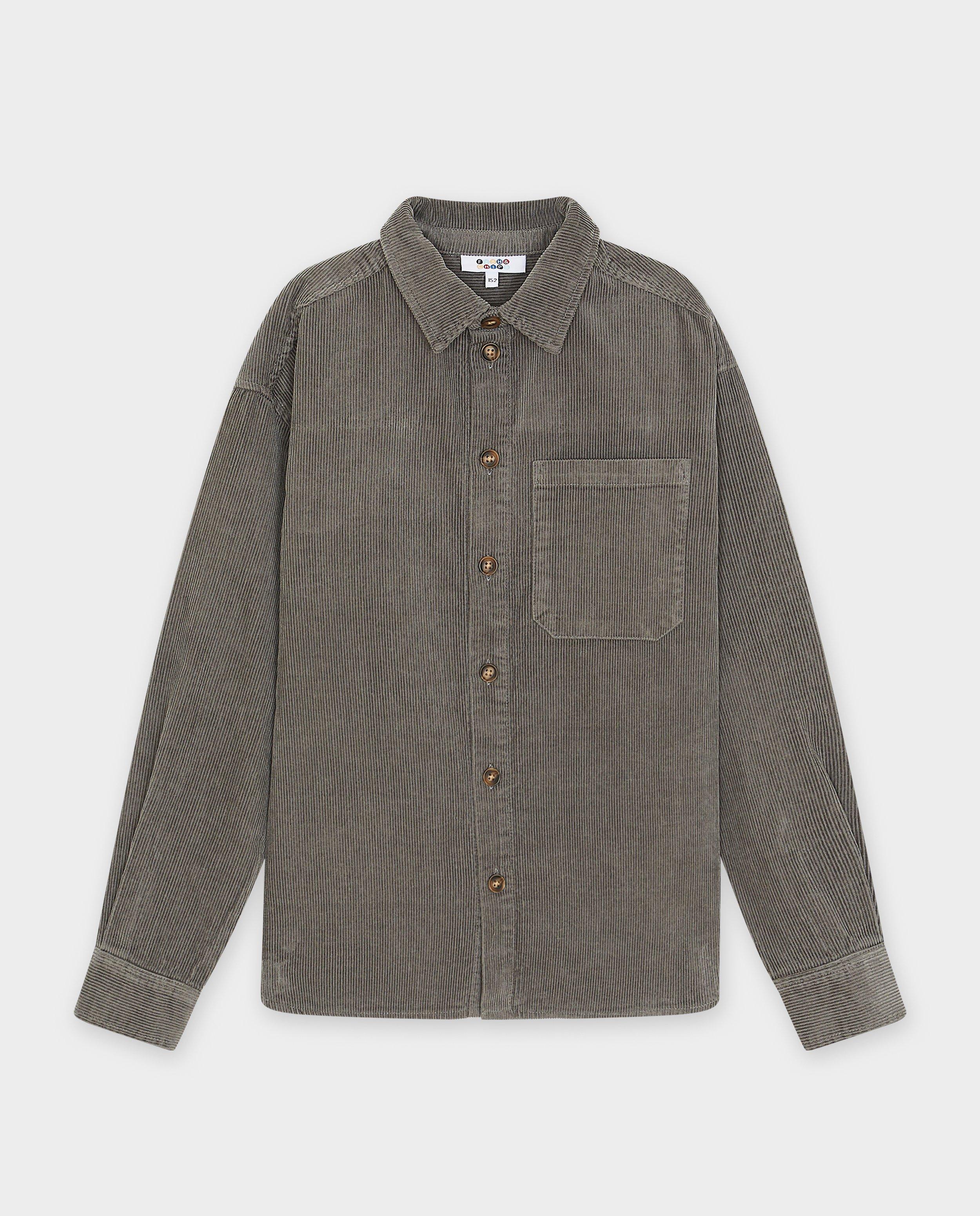 Chemises - Surchemise gris foncé en velours côtelé