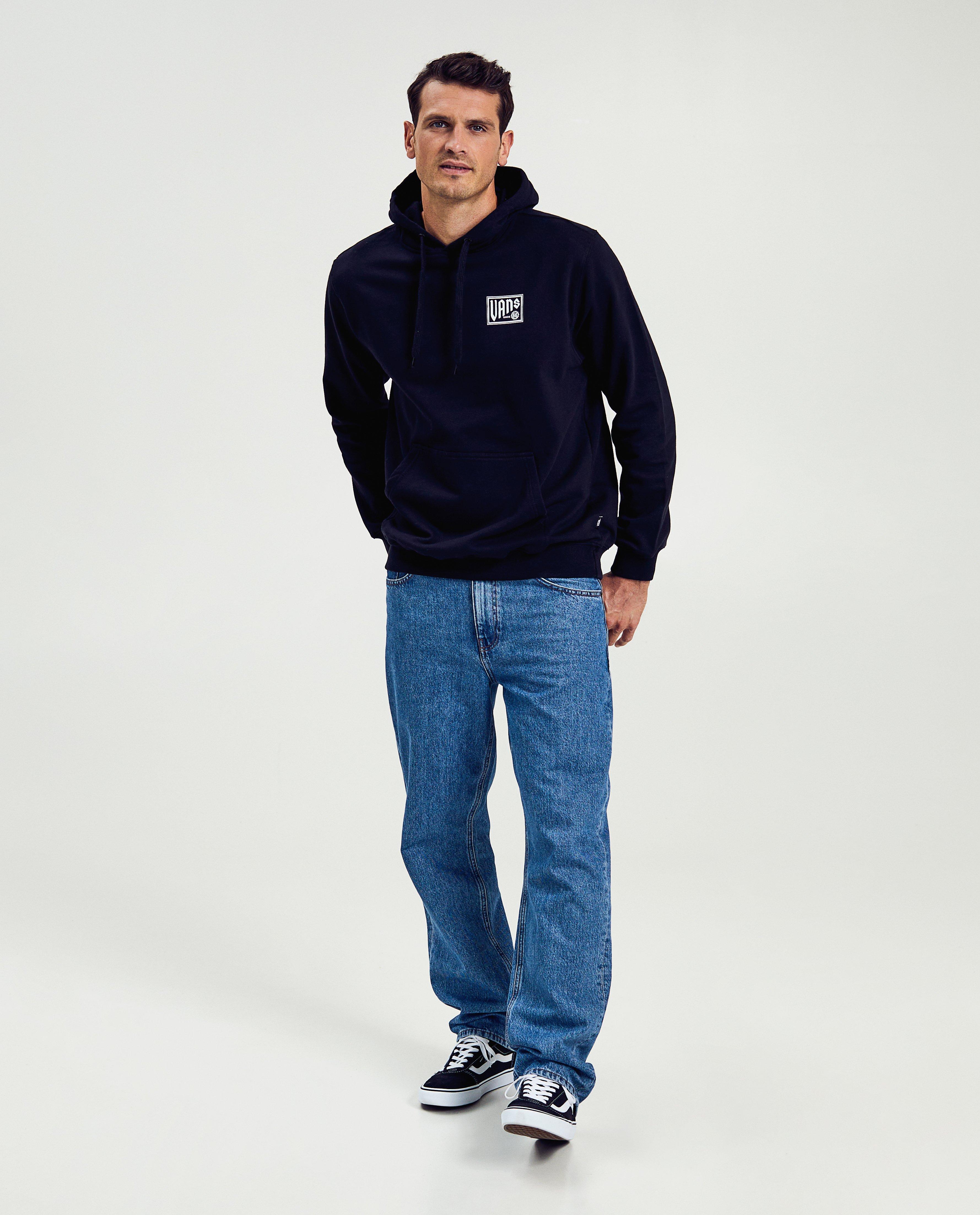 Truien - Zwarte hoodie met backprint