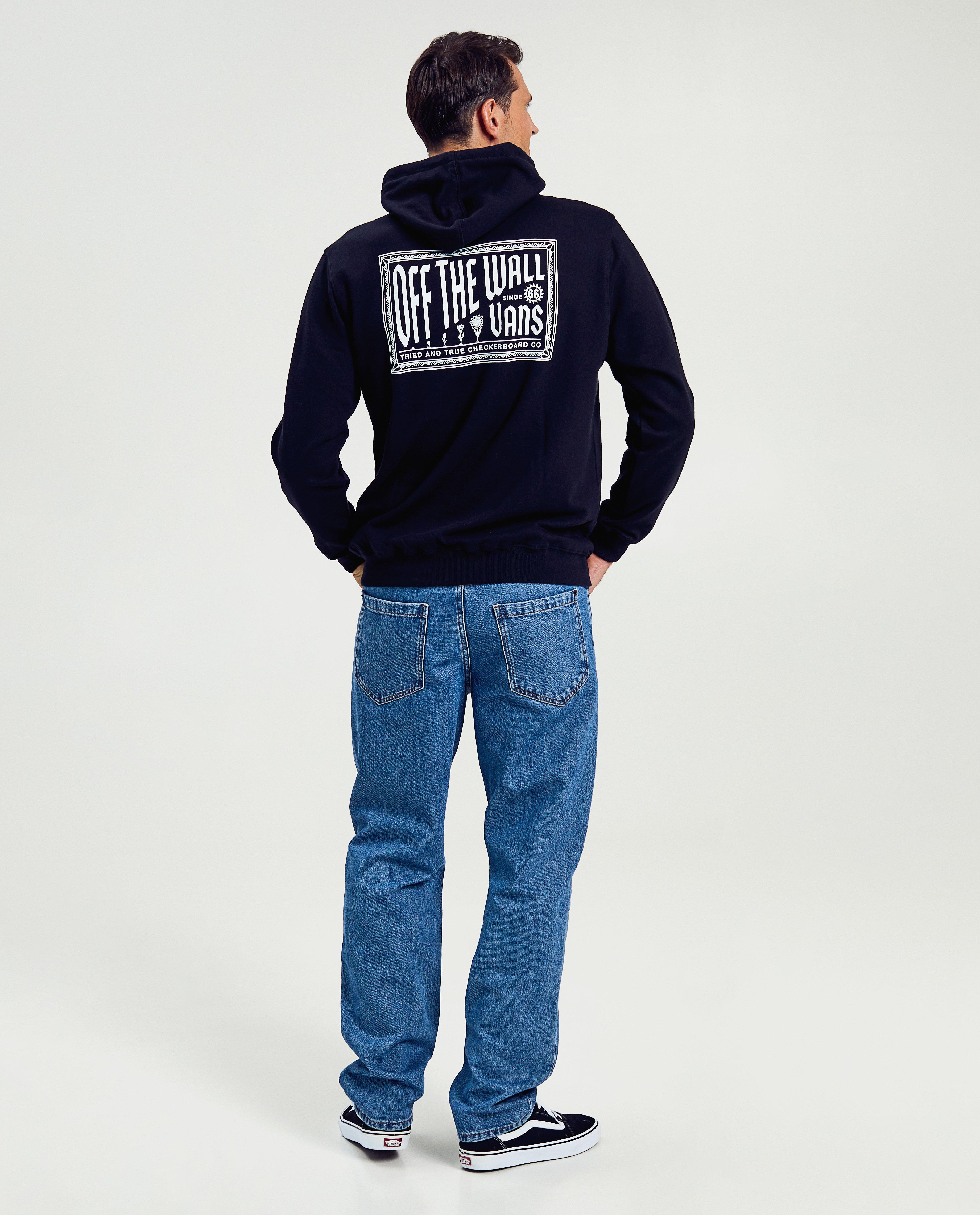 Truien - Zwarte hoodie met backprint