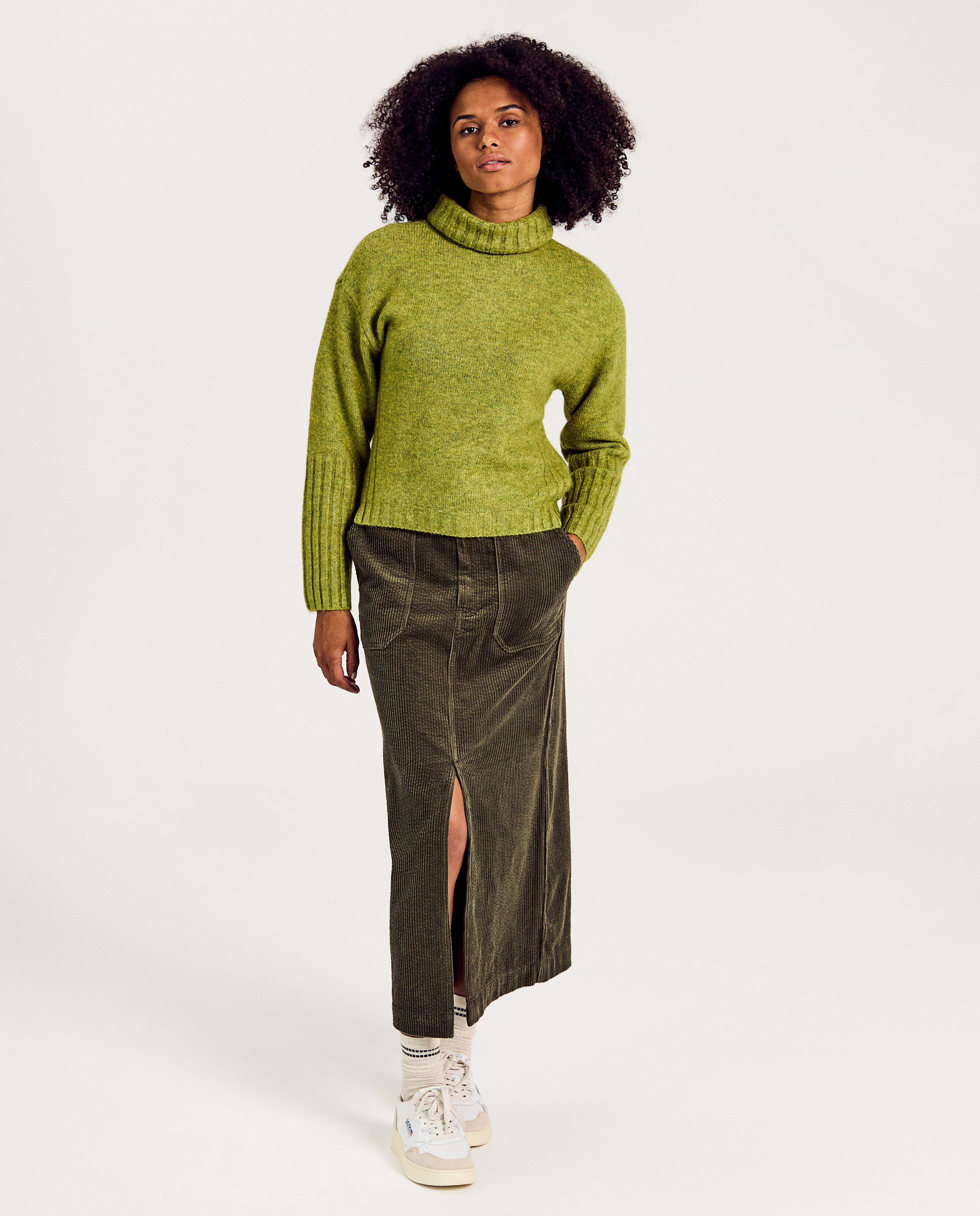 Rok van biokatoen met ribfluweel, dames - null - I AM