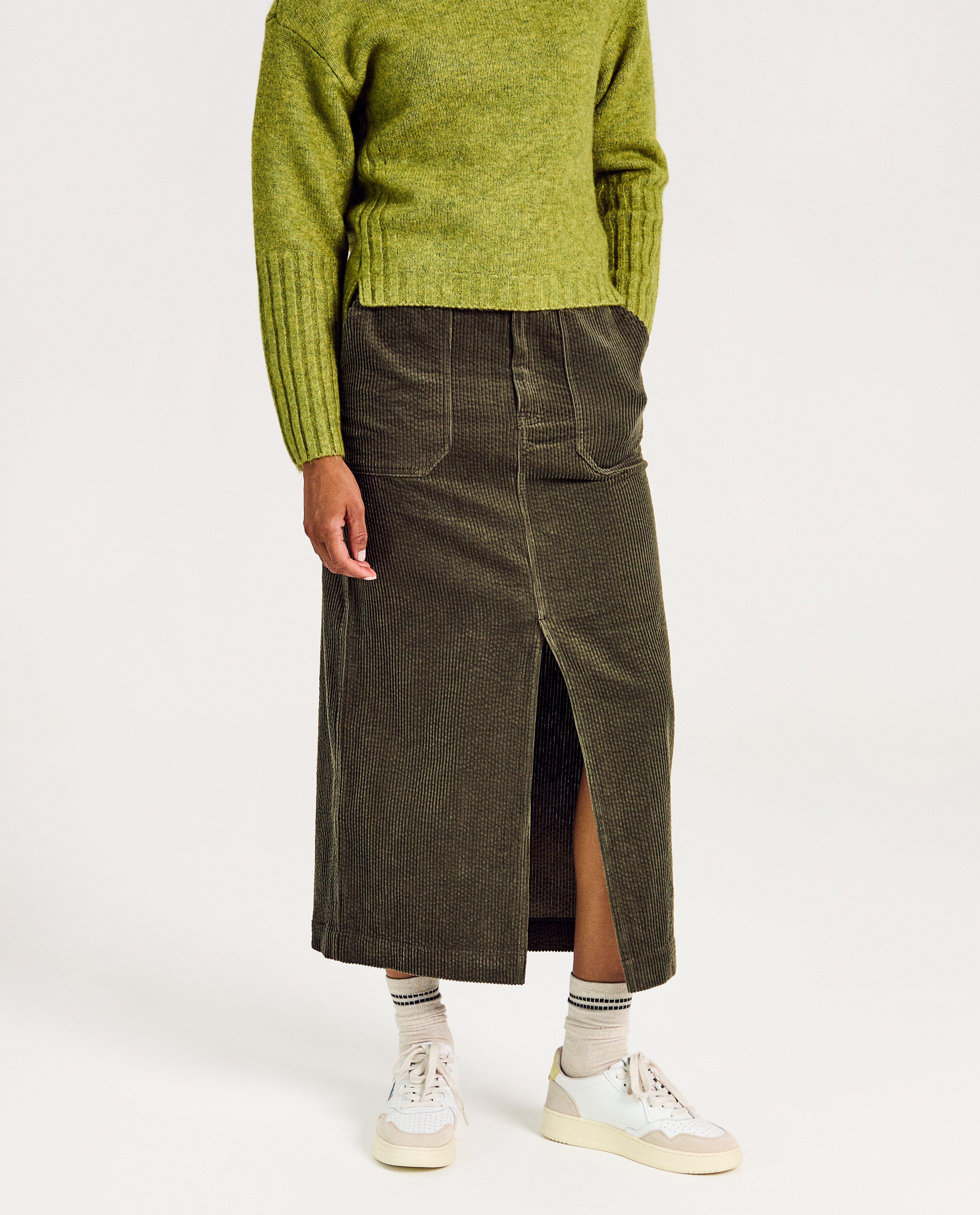 Rokken - Rok van biokatoen met ribfluweel, dames