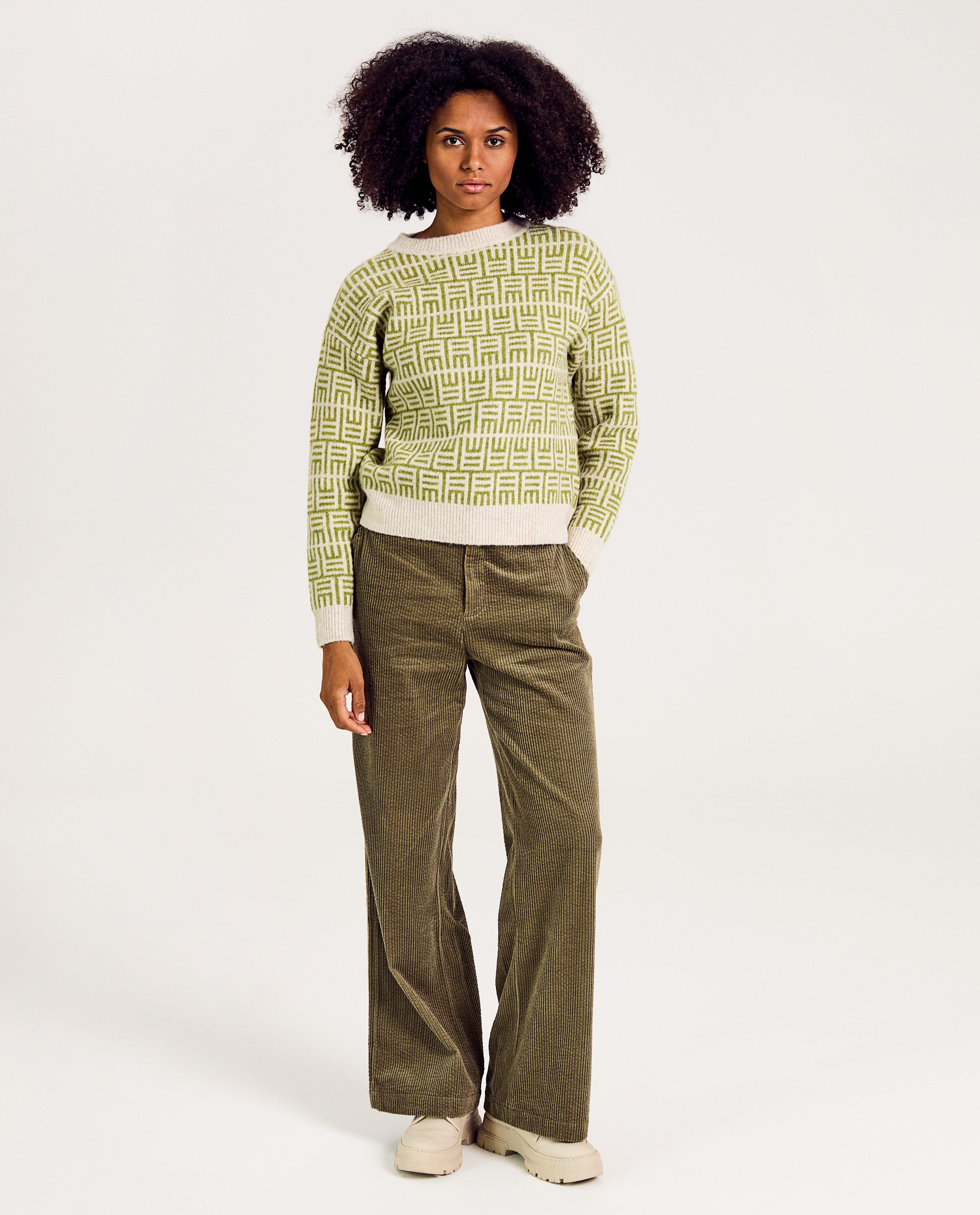 Pantalon en coton bio, coupe à jambes larges, femmes - null - I AM