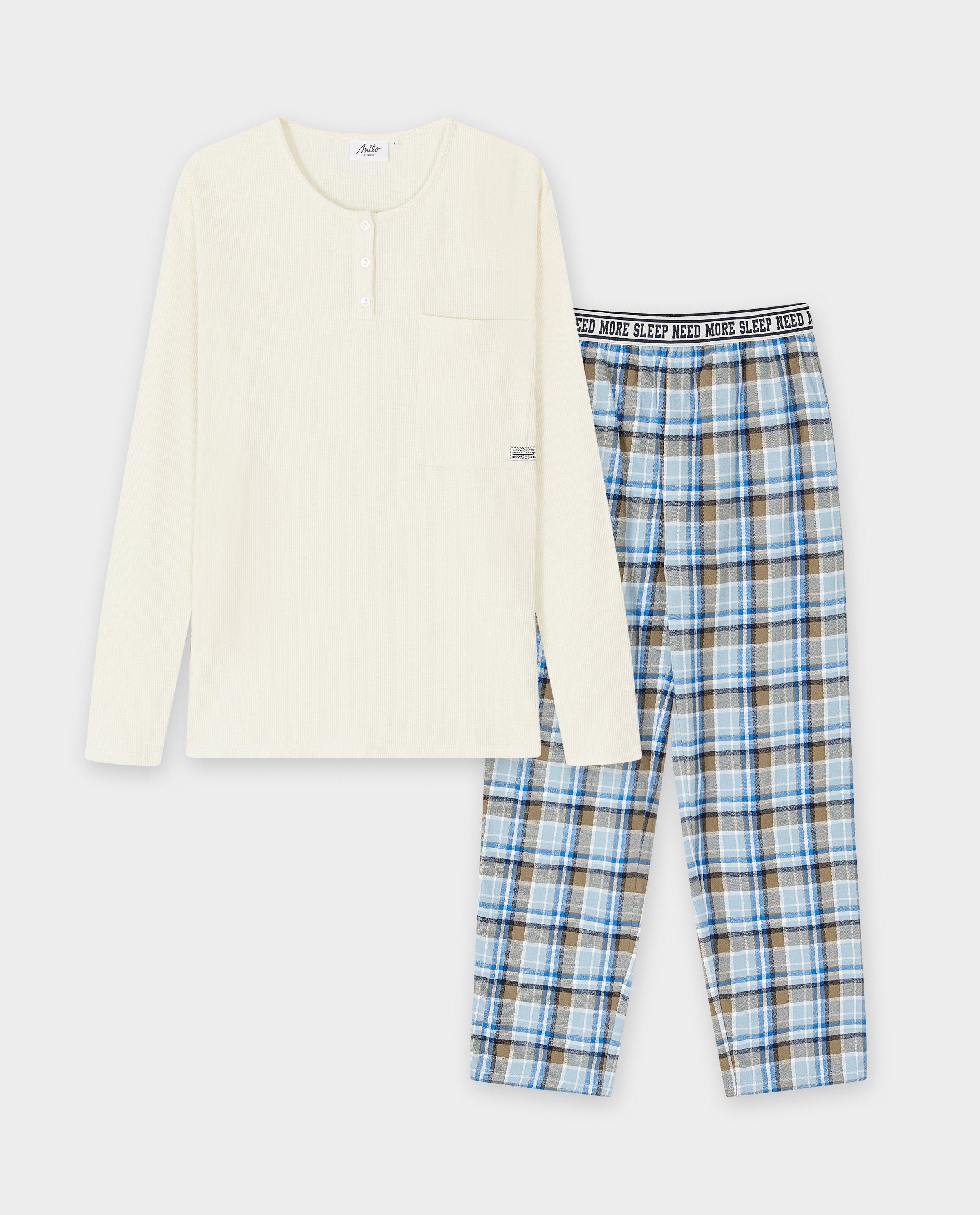 Nachtkleding - Pyjama met wafelpatroon, XS - L