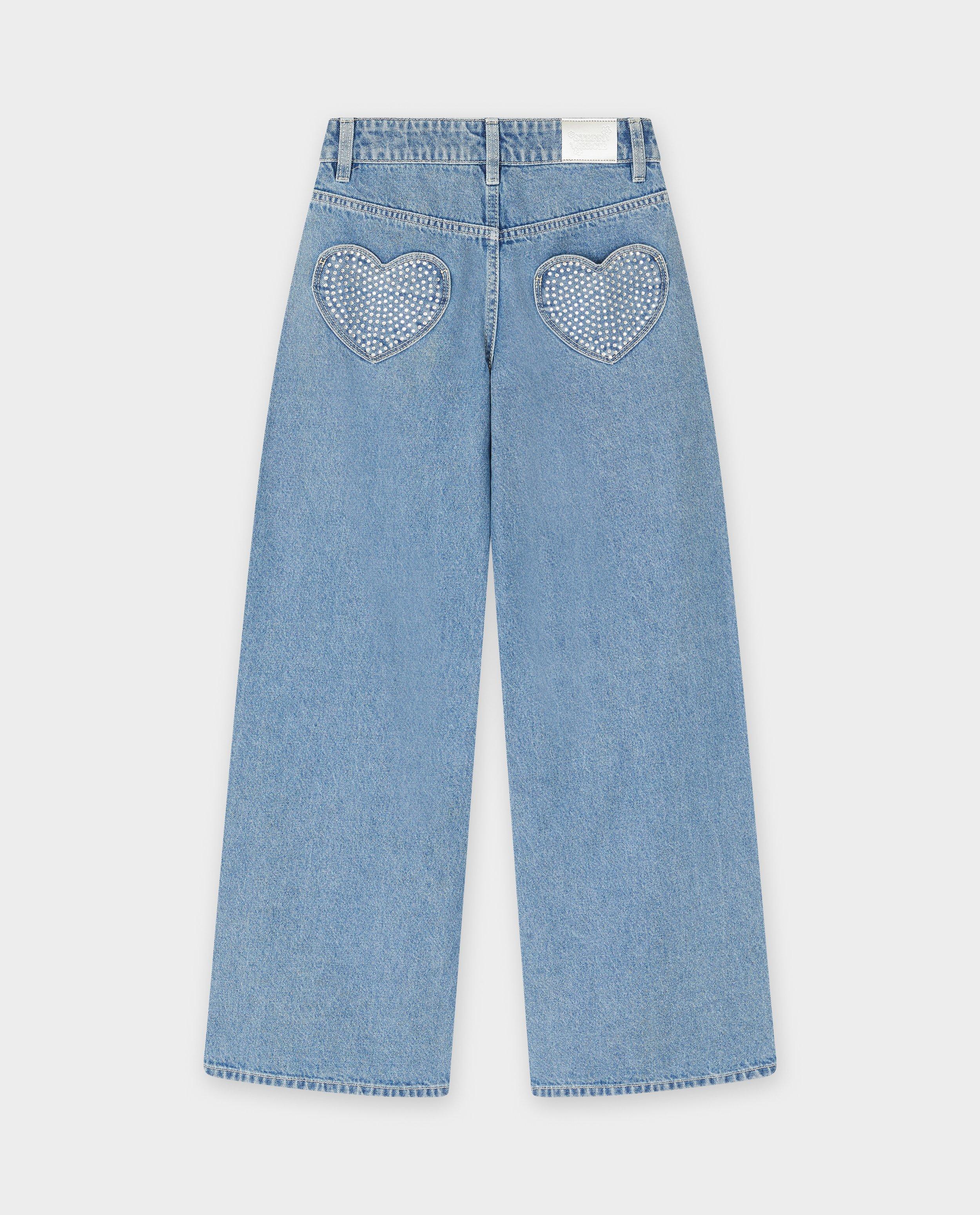 Blauwe jeans met strass-steentjes, wide fit - Product Detail - blauw - afbeelding nummer 5