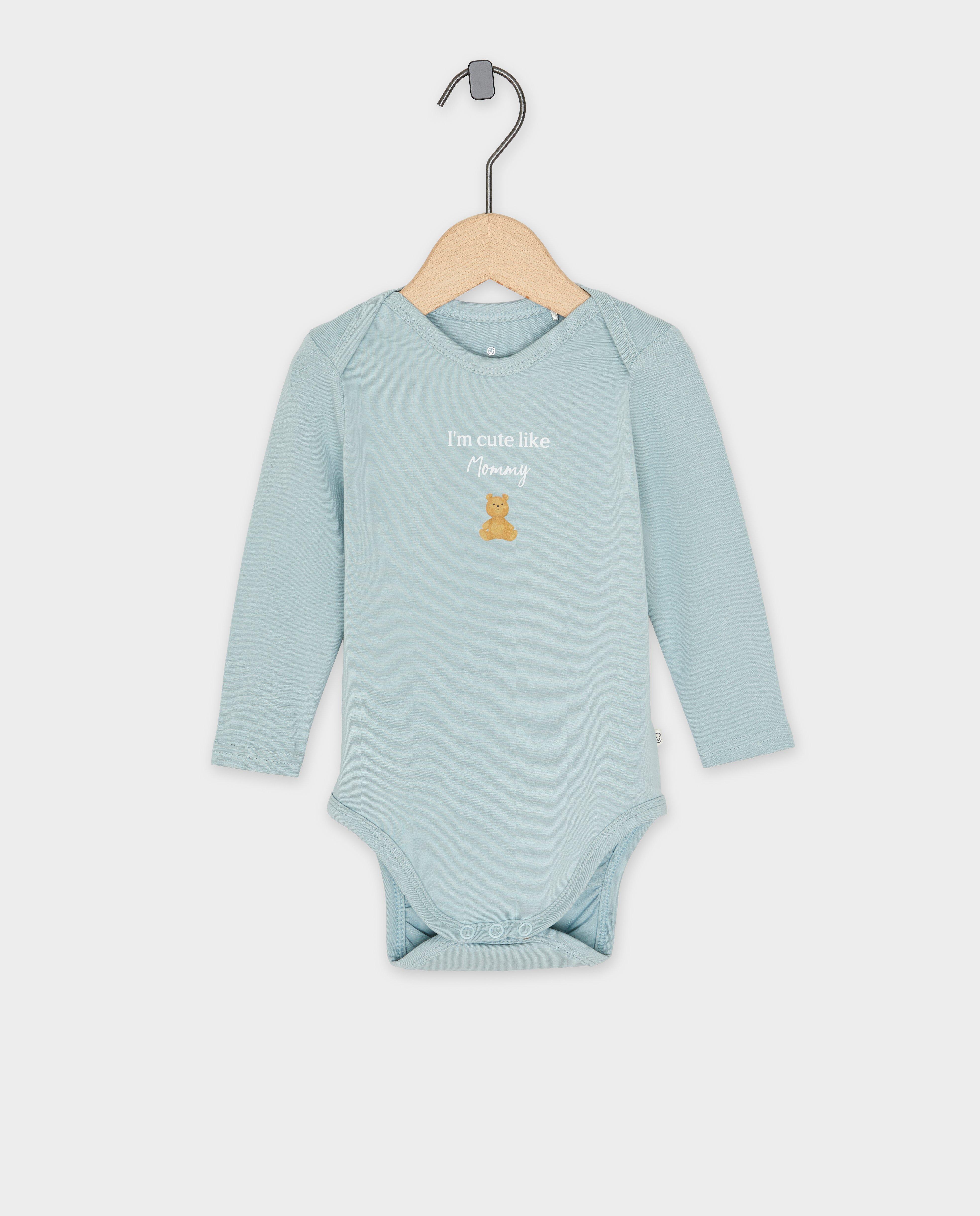 Body personnalis&eacute; en coton bio - D&eacute;tails du produit - gris - image num&eacute;ro 3