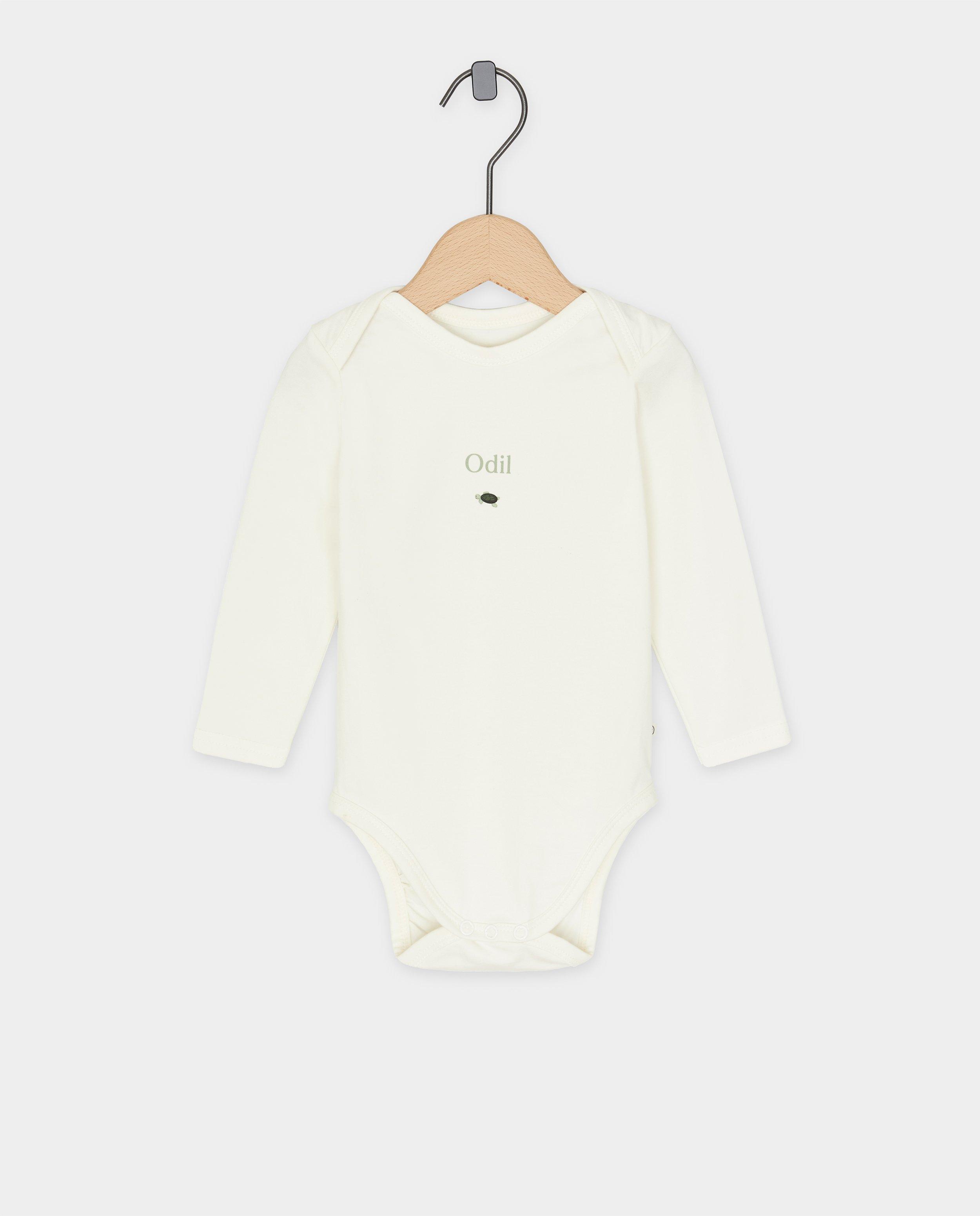 Body personnalis&eacute; en coton bio - D&eacute;tails du produit - blanc - image num&eacute;ro 1