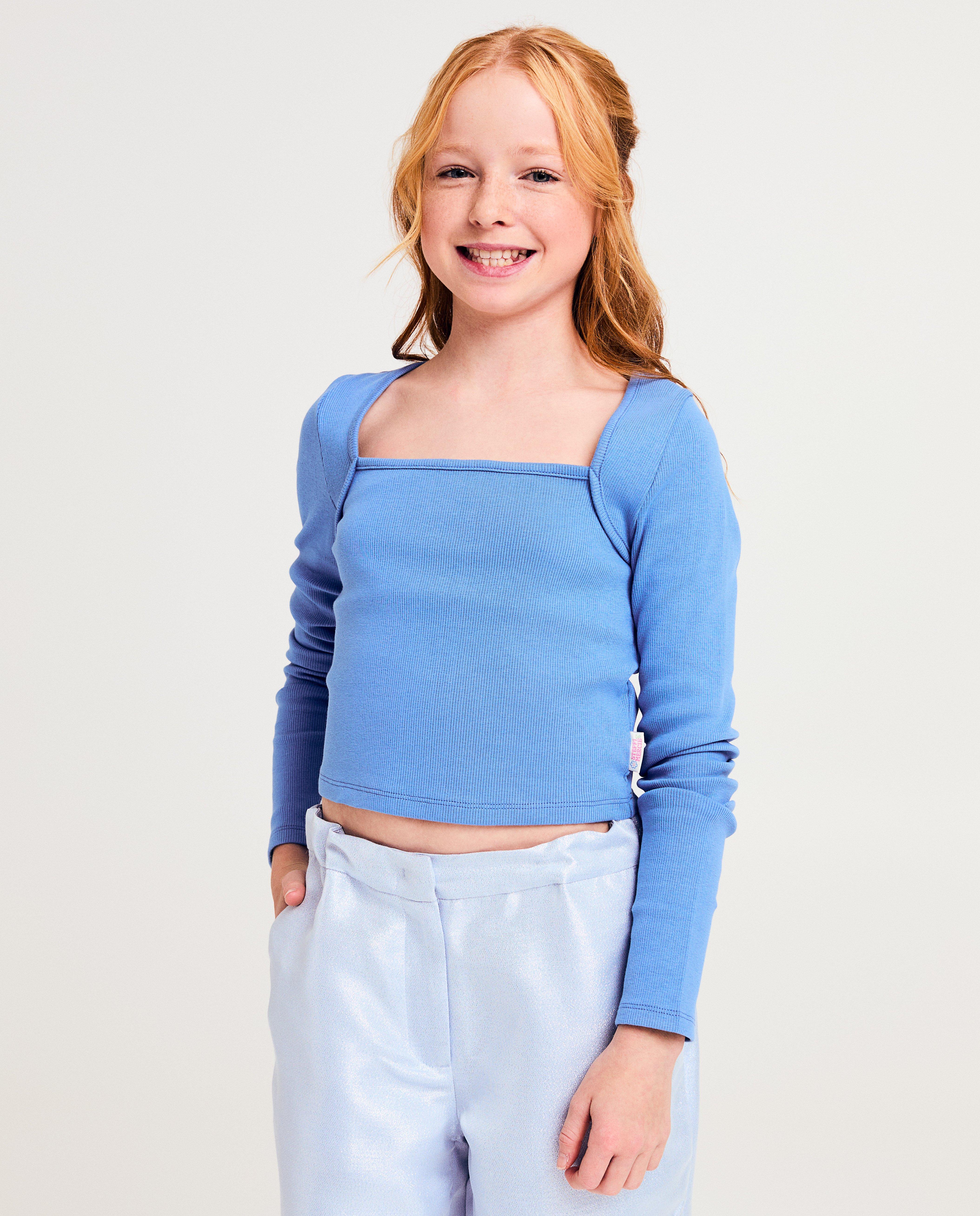 Longsleeve met fijne rib - null - Steffi Mercie