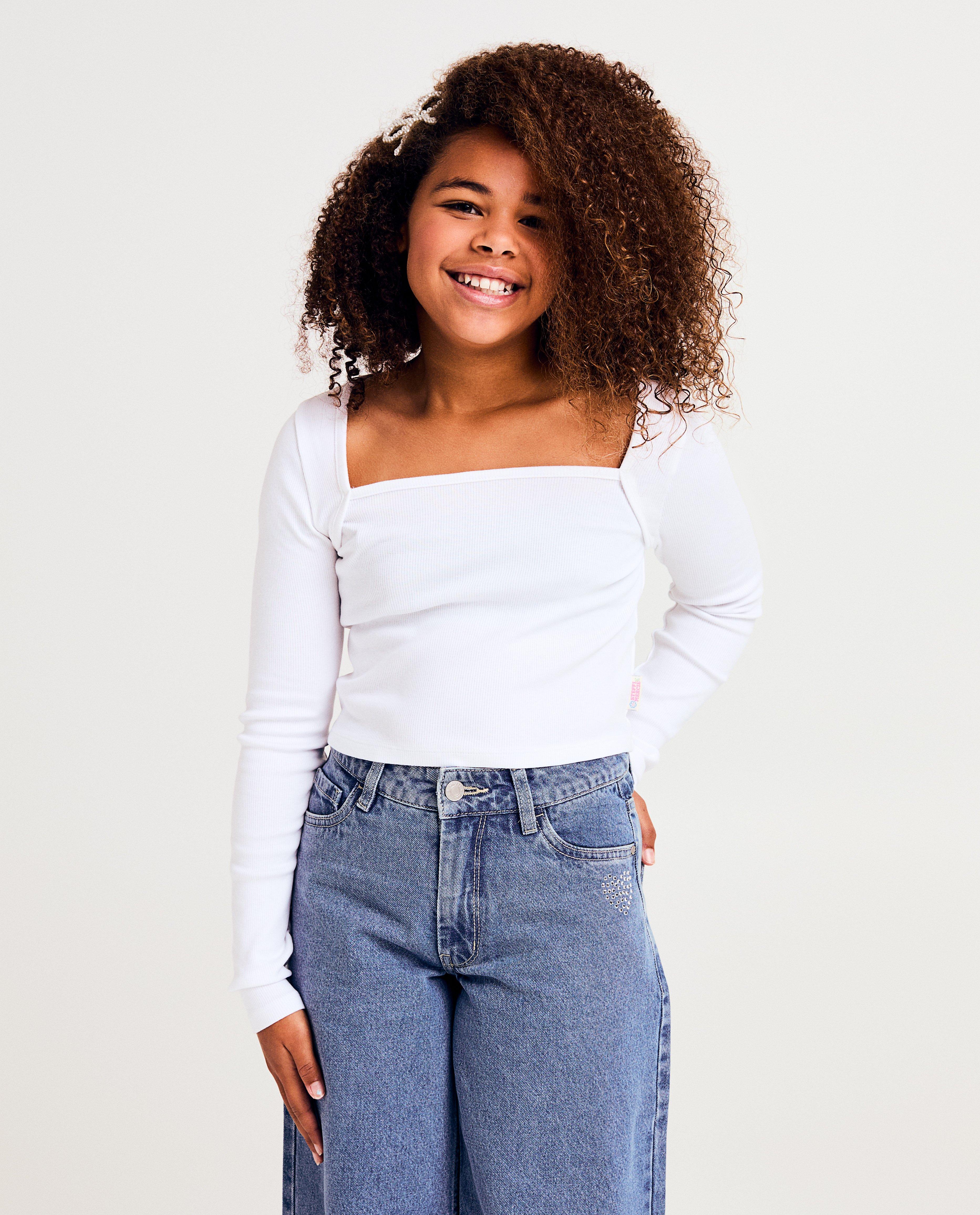 T-shirts - Longsleeve met fijne rib
