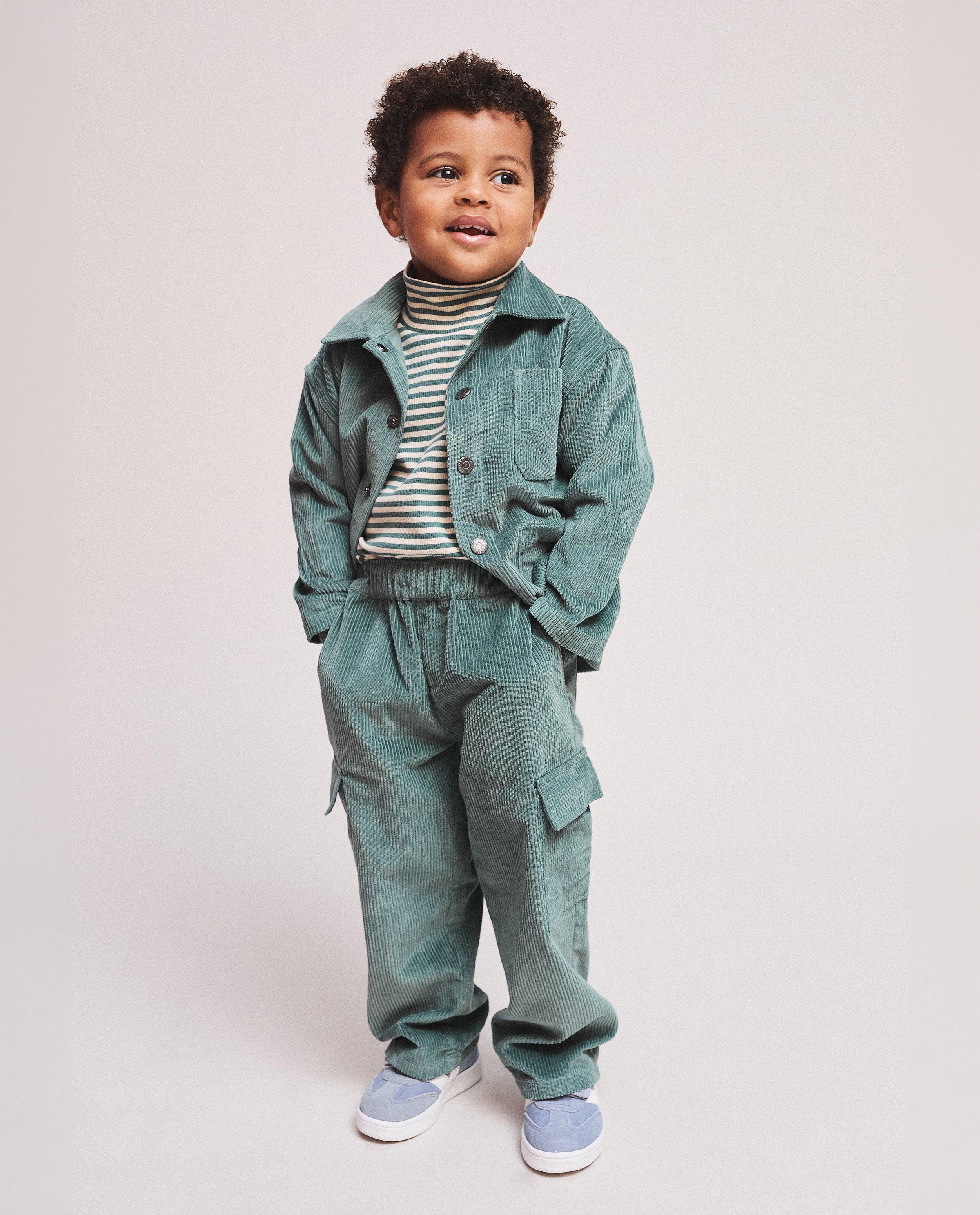 Pantalon en velours c&ocirc;tel&eacute; - D&eacute;tails du produit - khaki - image num&eacute;ro 1