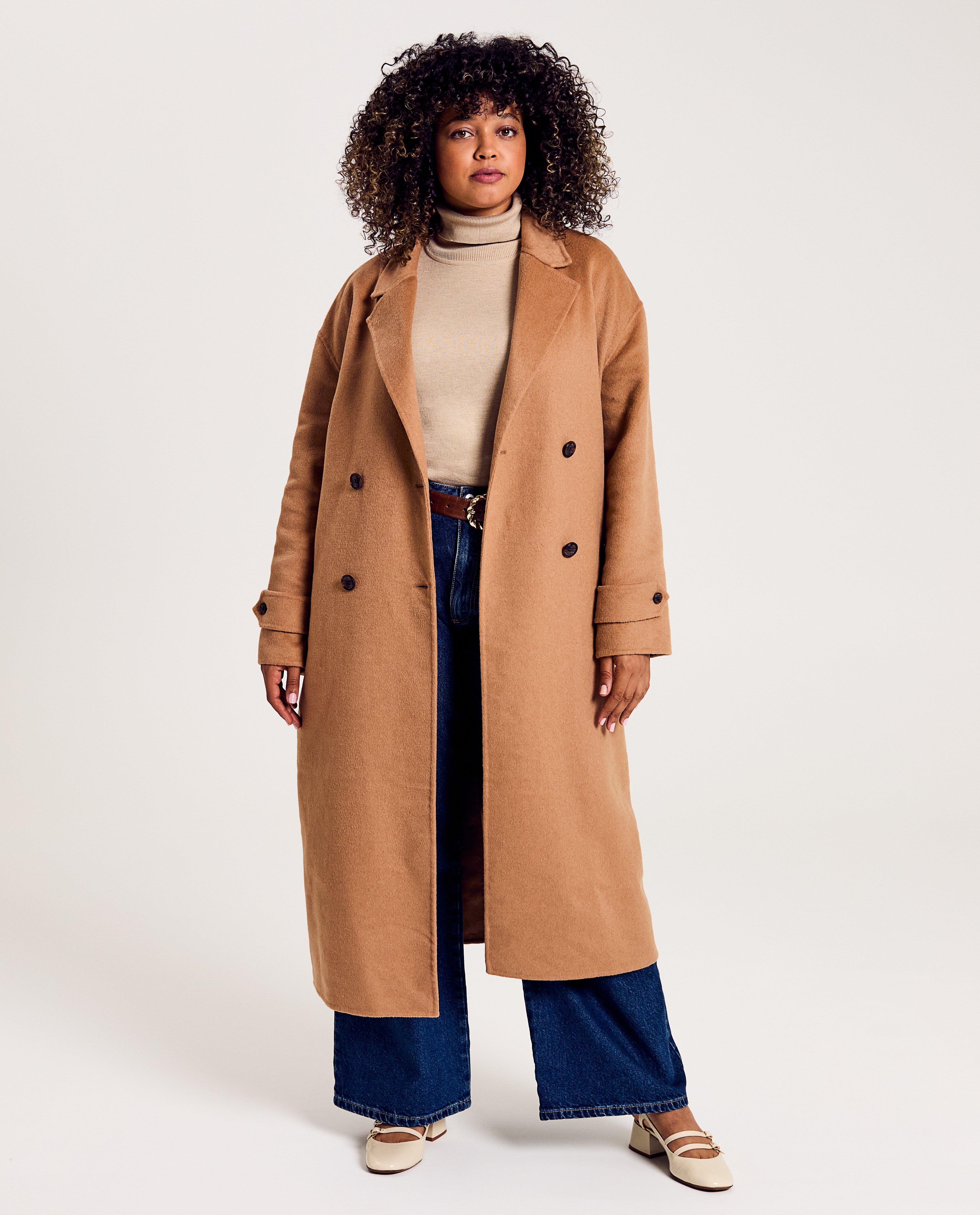 Lange bruine jas, dames - null - Sora