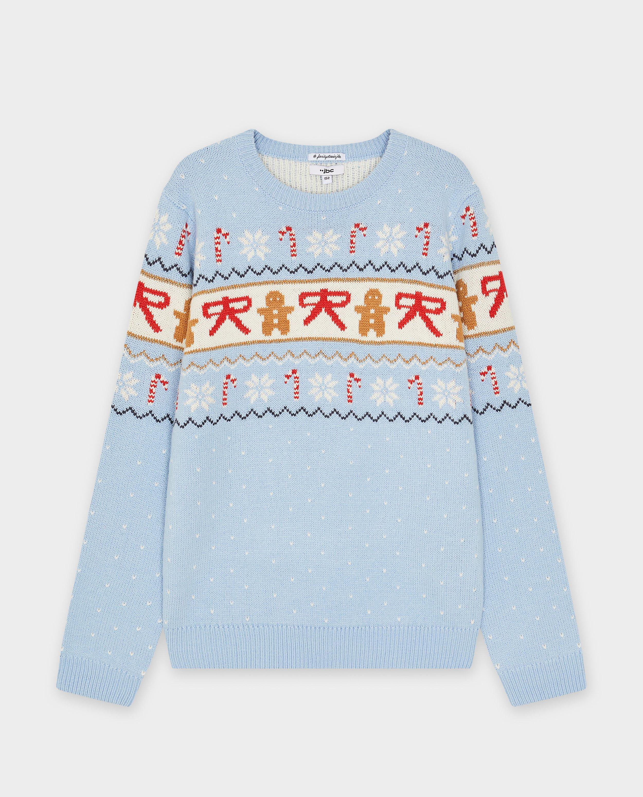 Noël Femme Jbc Pull De Noel Pull De Noël à Imprimé, 7-14 Ans - Main Image