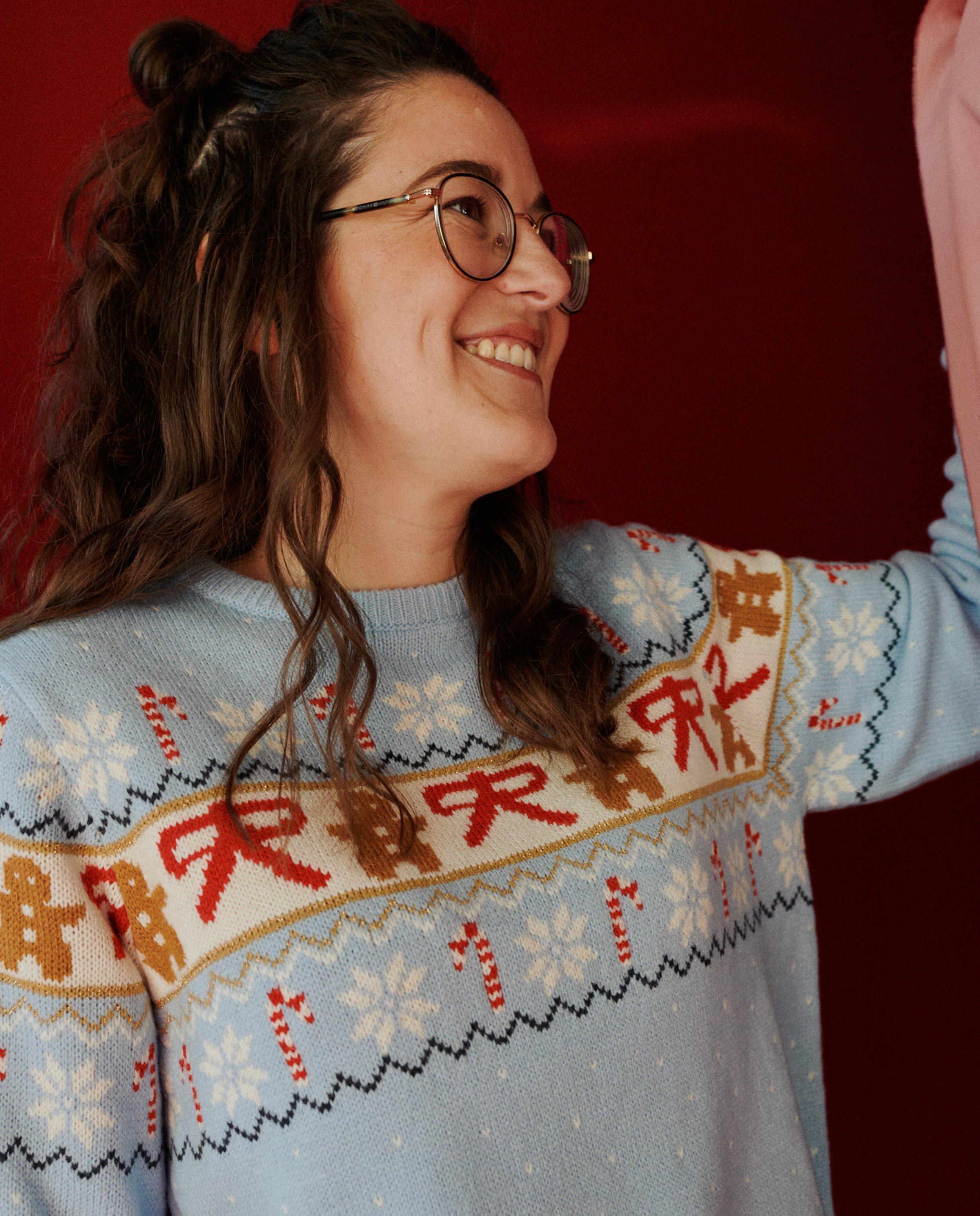 Kersttrui met print, dames - null - Familystories