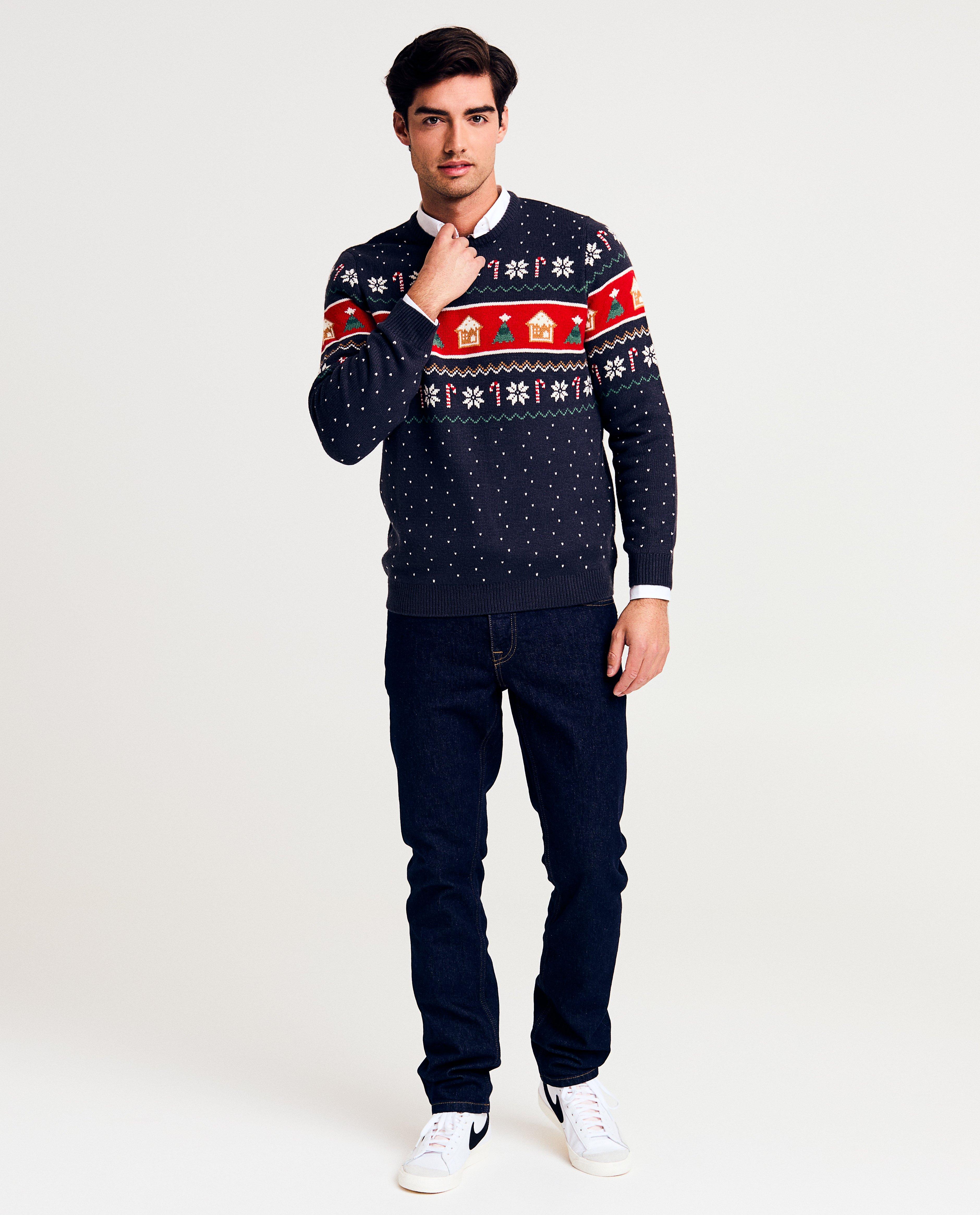 Pulls - Pull de Noël à imprimé, hommes