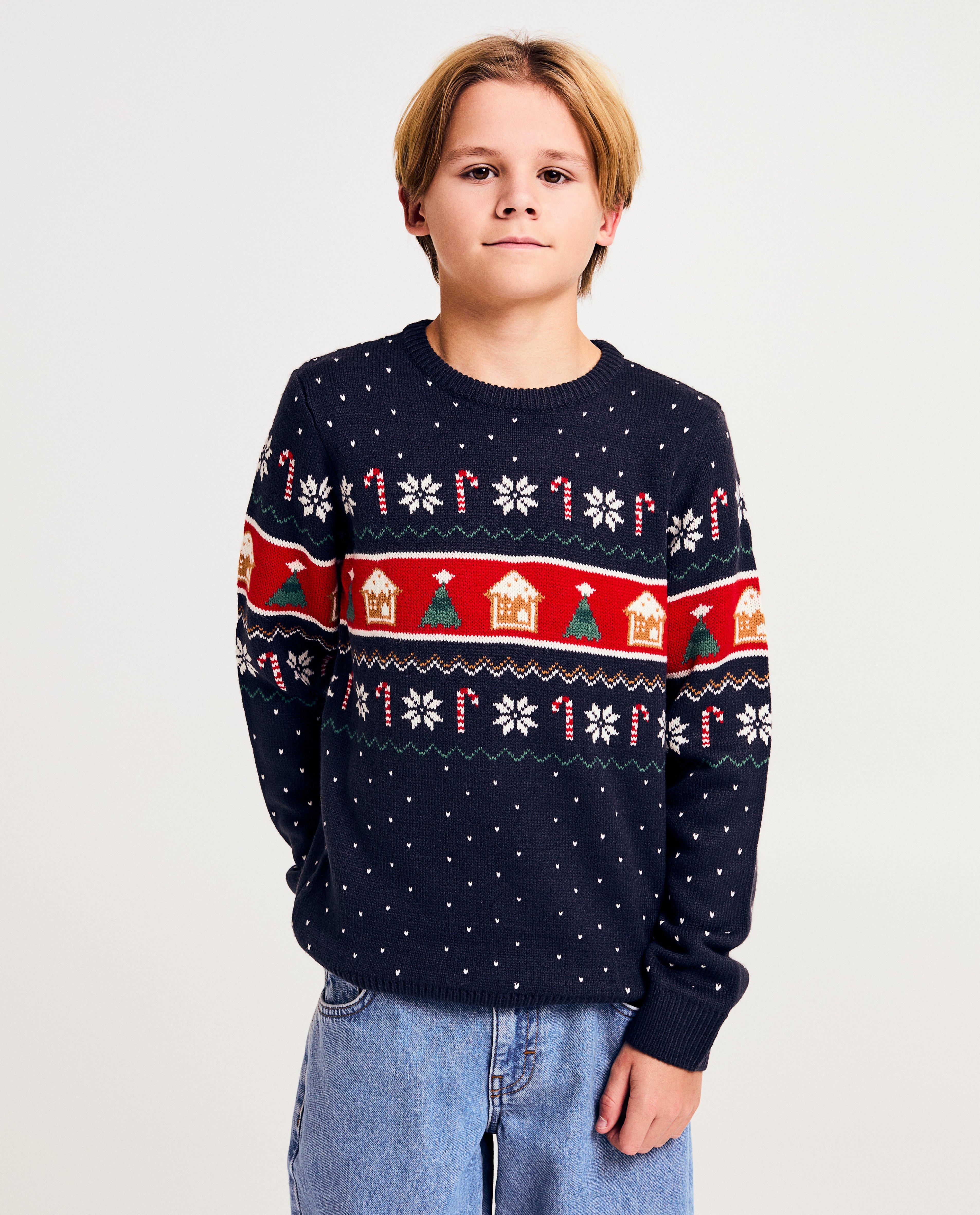 Kersttrui met print, 7-14 jaar - Product Detail - blauw - afbeelding nummer 1