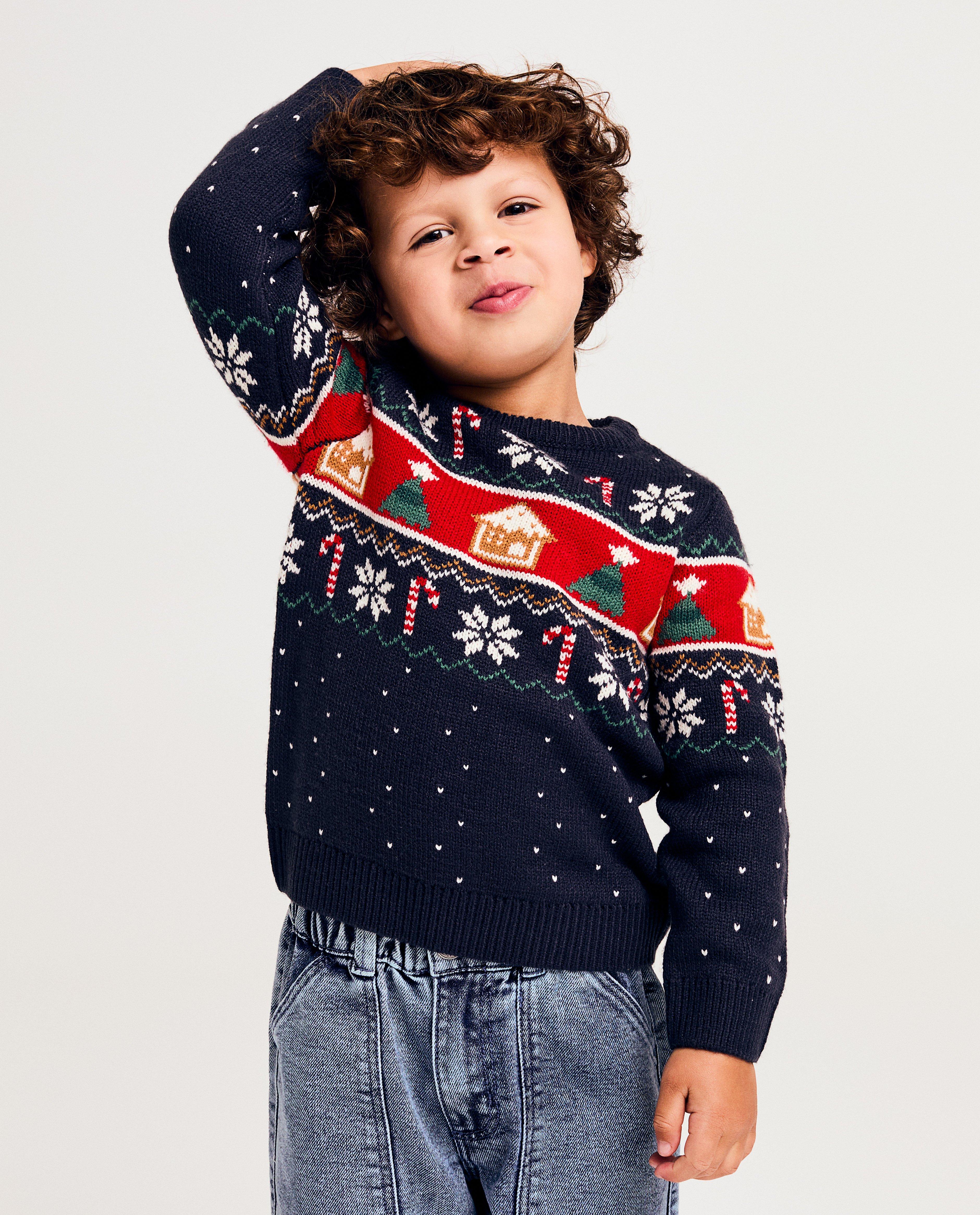 Truien - Kersttrui met print, 2-7 jaar