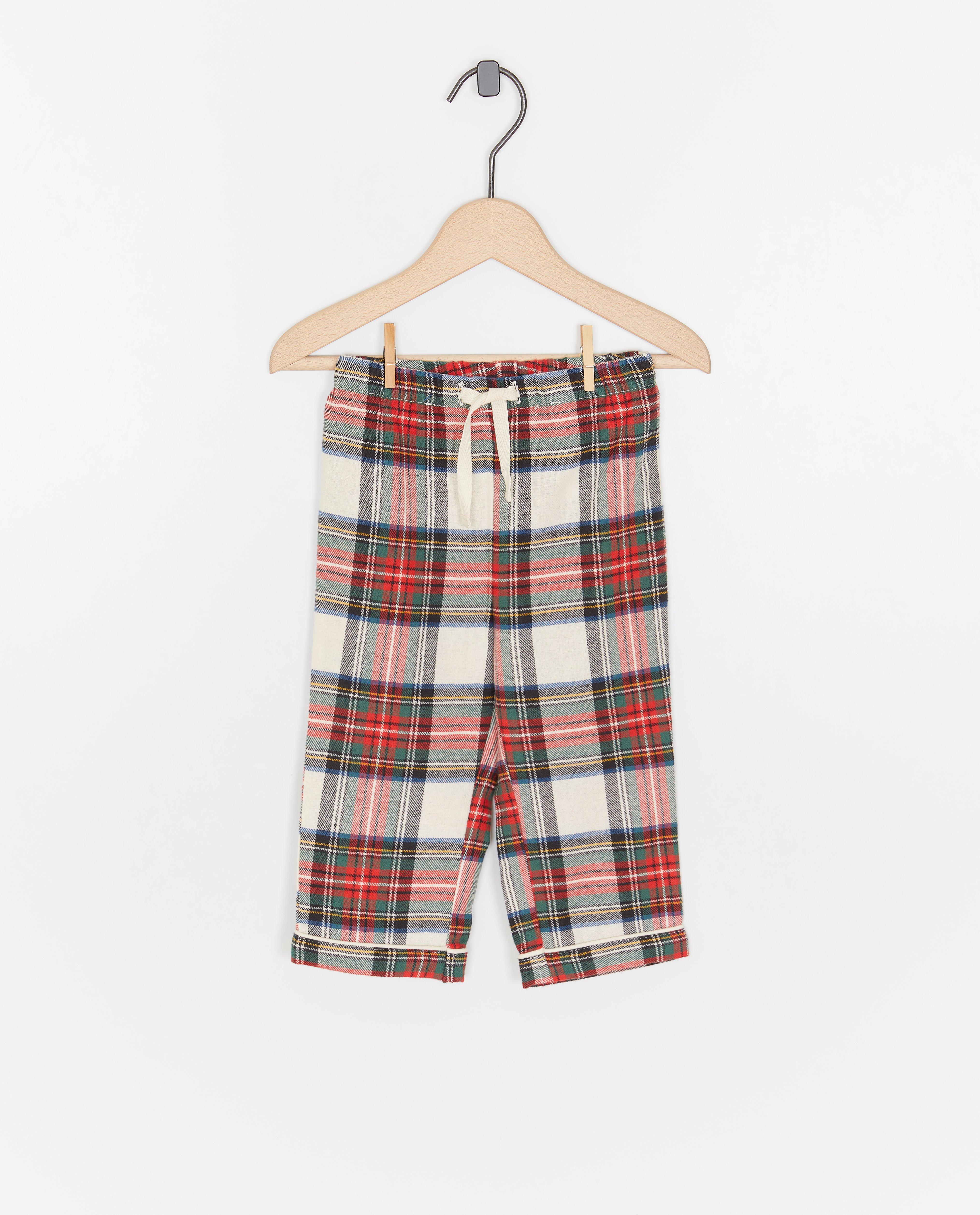 Nachtkleding - Flanellen pyjama met ruiten, baby