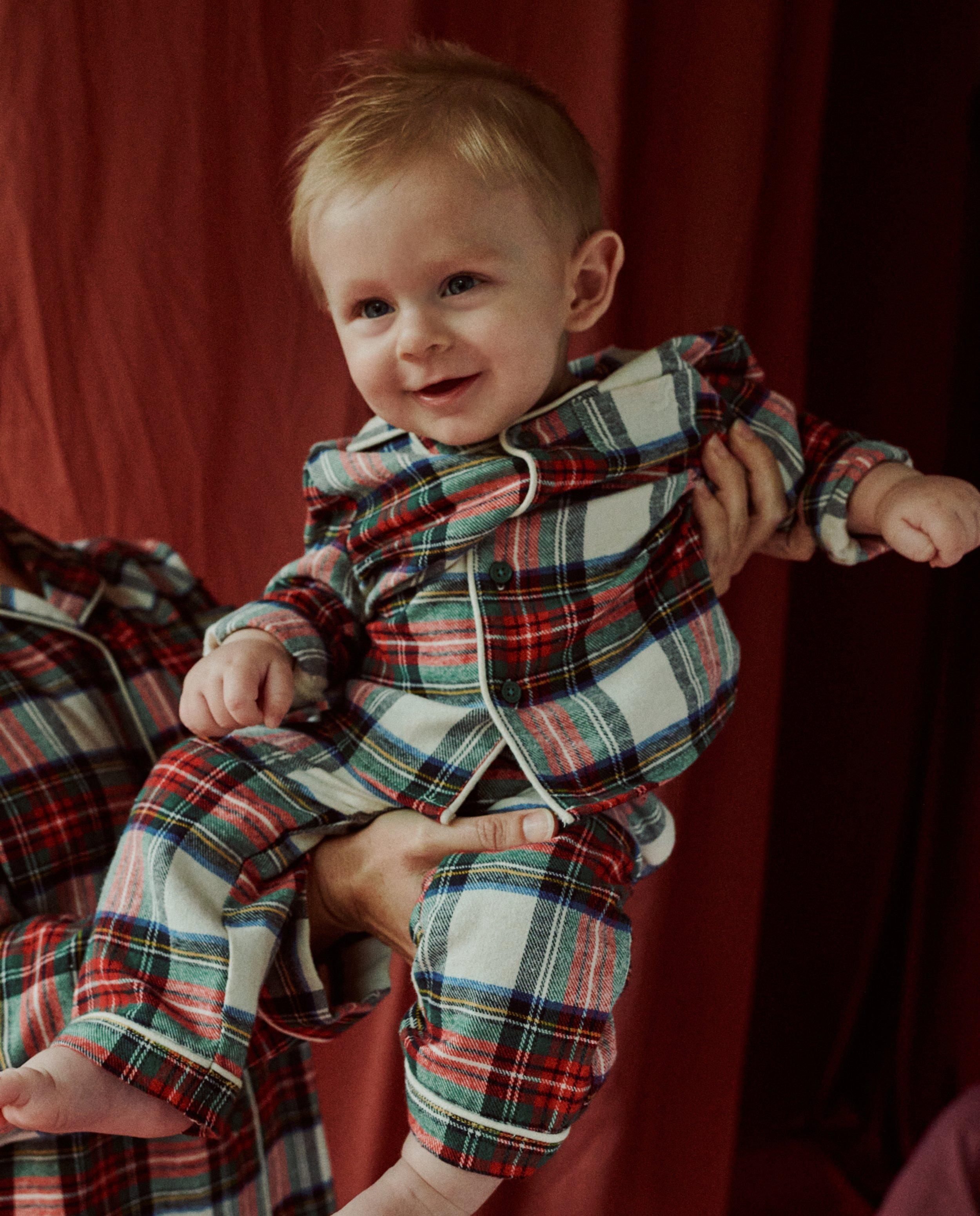 Flanellen pyjama met ruiten, baby - null - Familystories