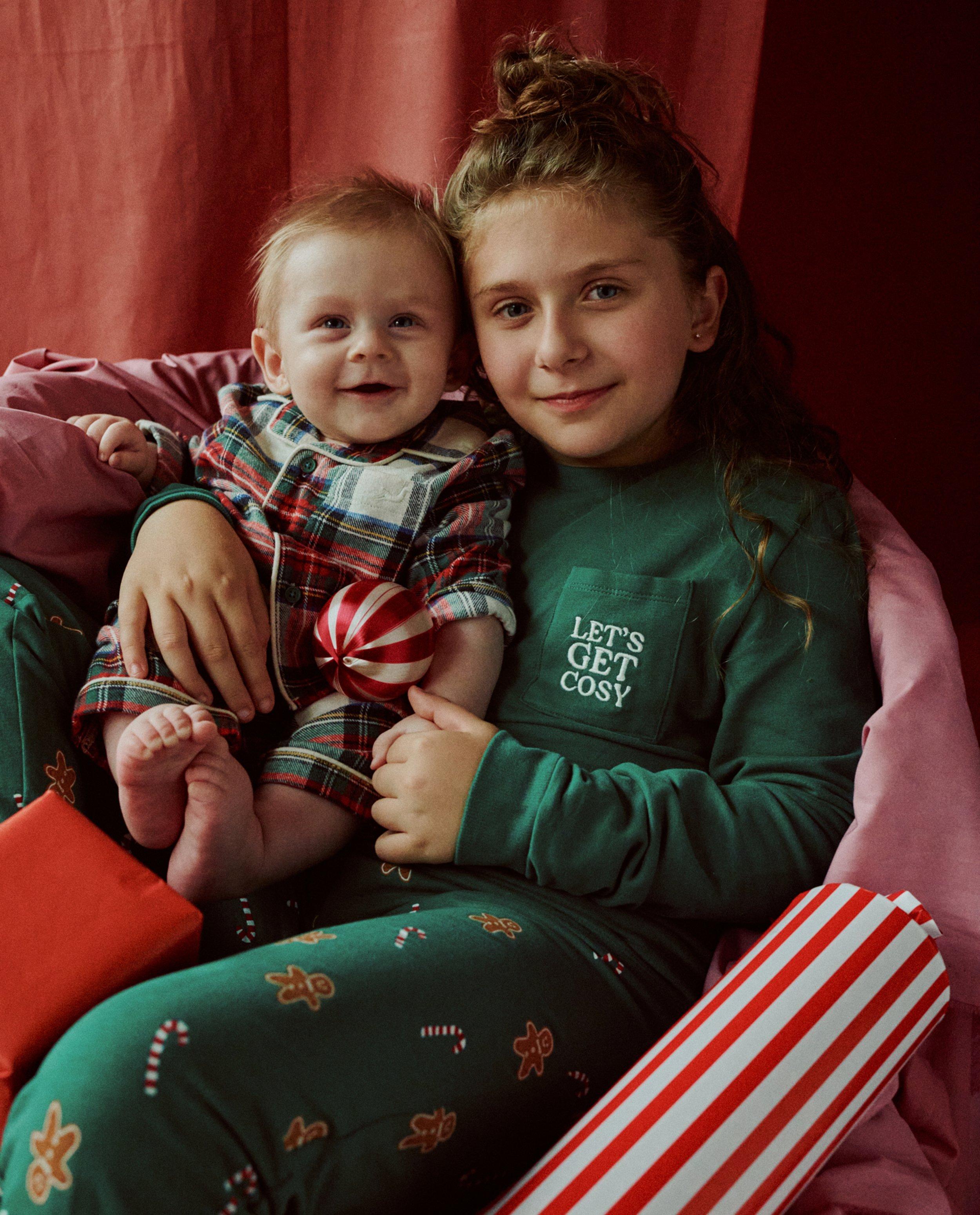 Nachtkleding - Flanellen pyjama met ruiten, baby