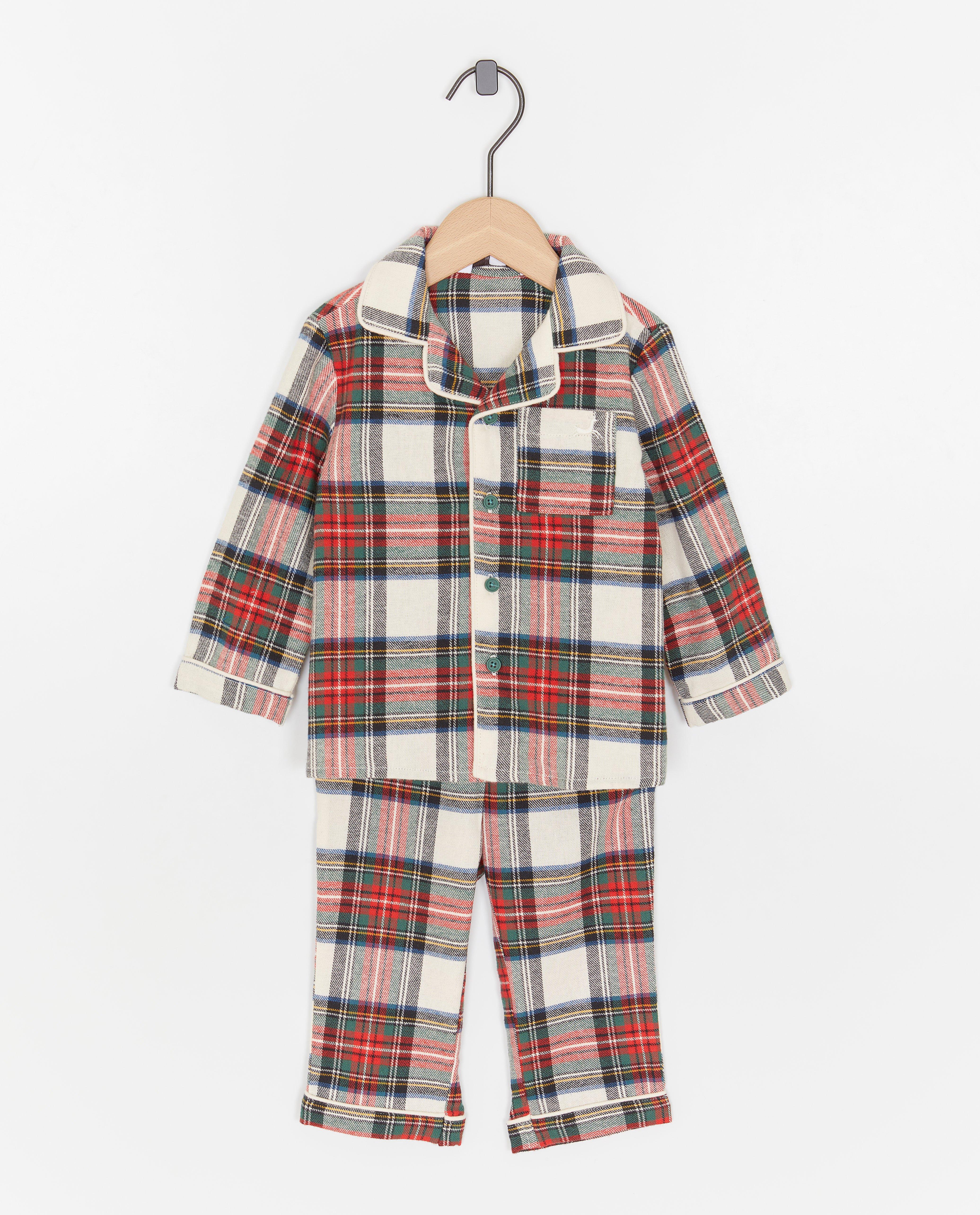 Nachtkleding - Flanellen pyjama met ruiten, baby