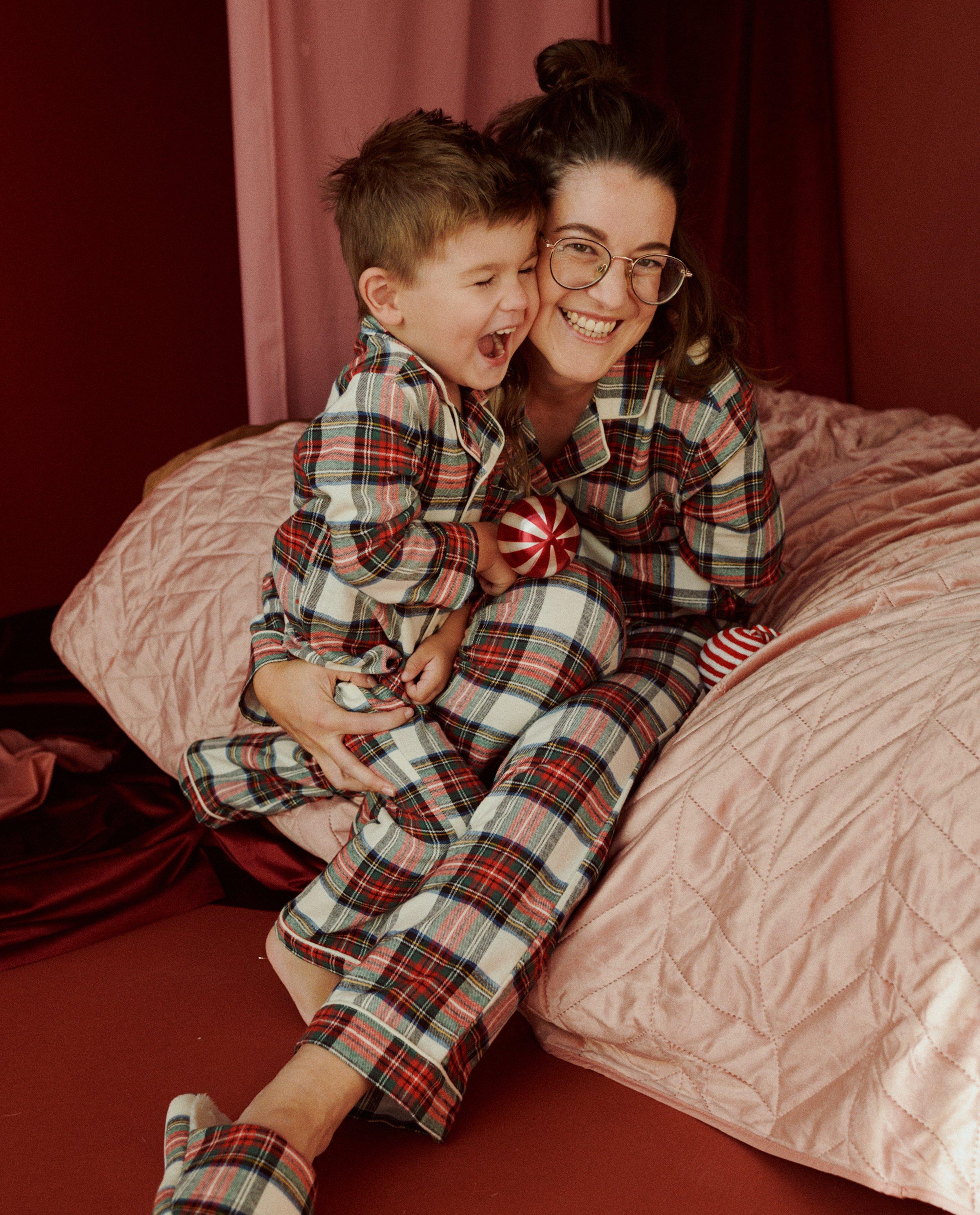 Flanellen pyjama met ruiten, dames - null - Familystories