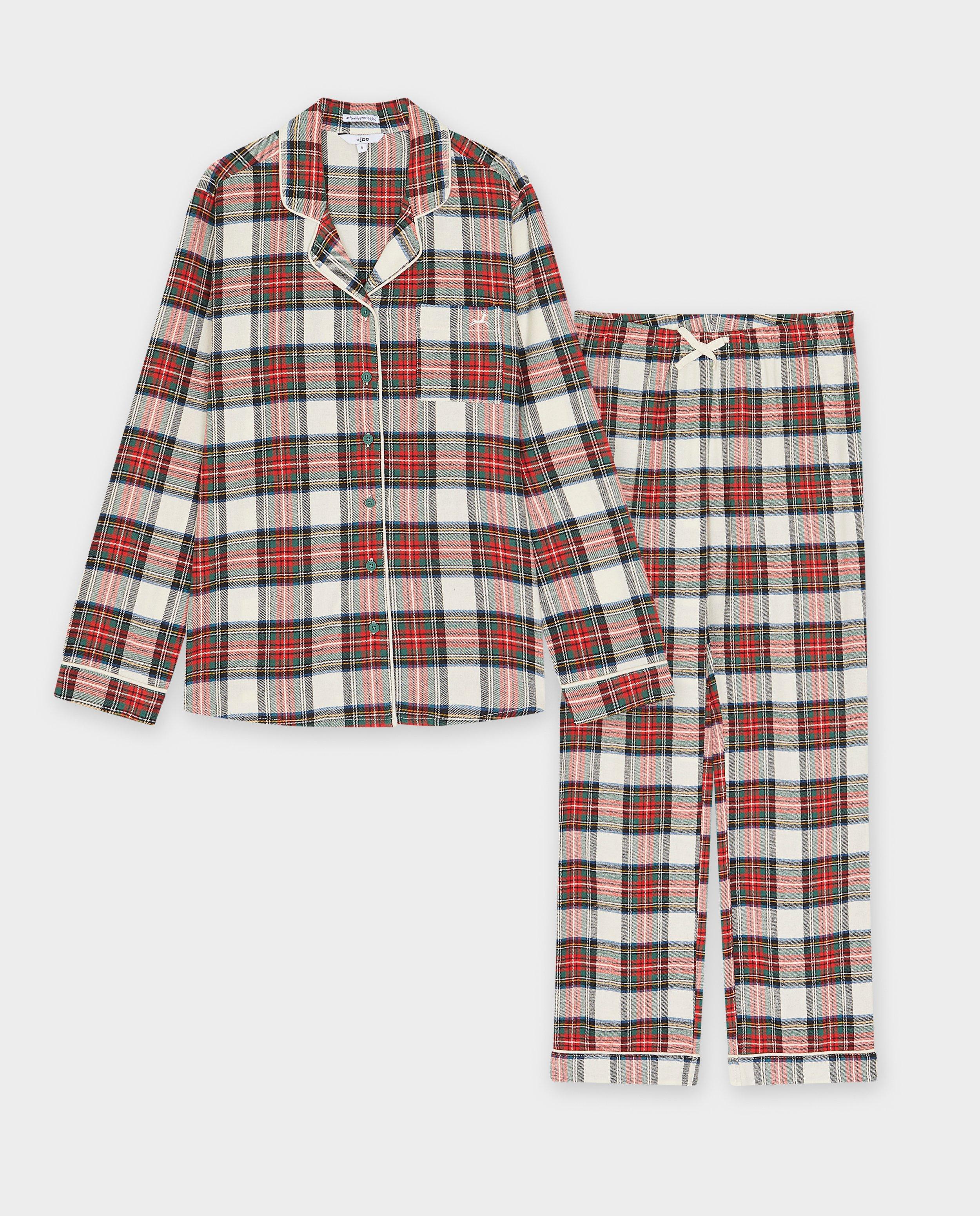 Nachtkleding - Flanellen pyjama met ruiten, dames