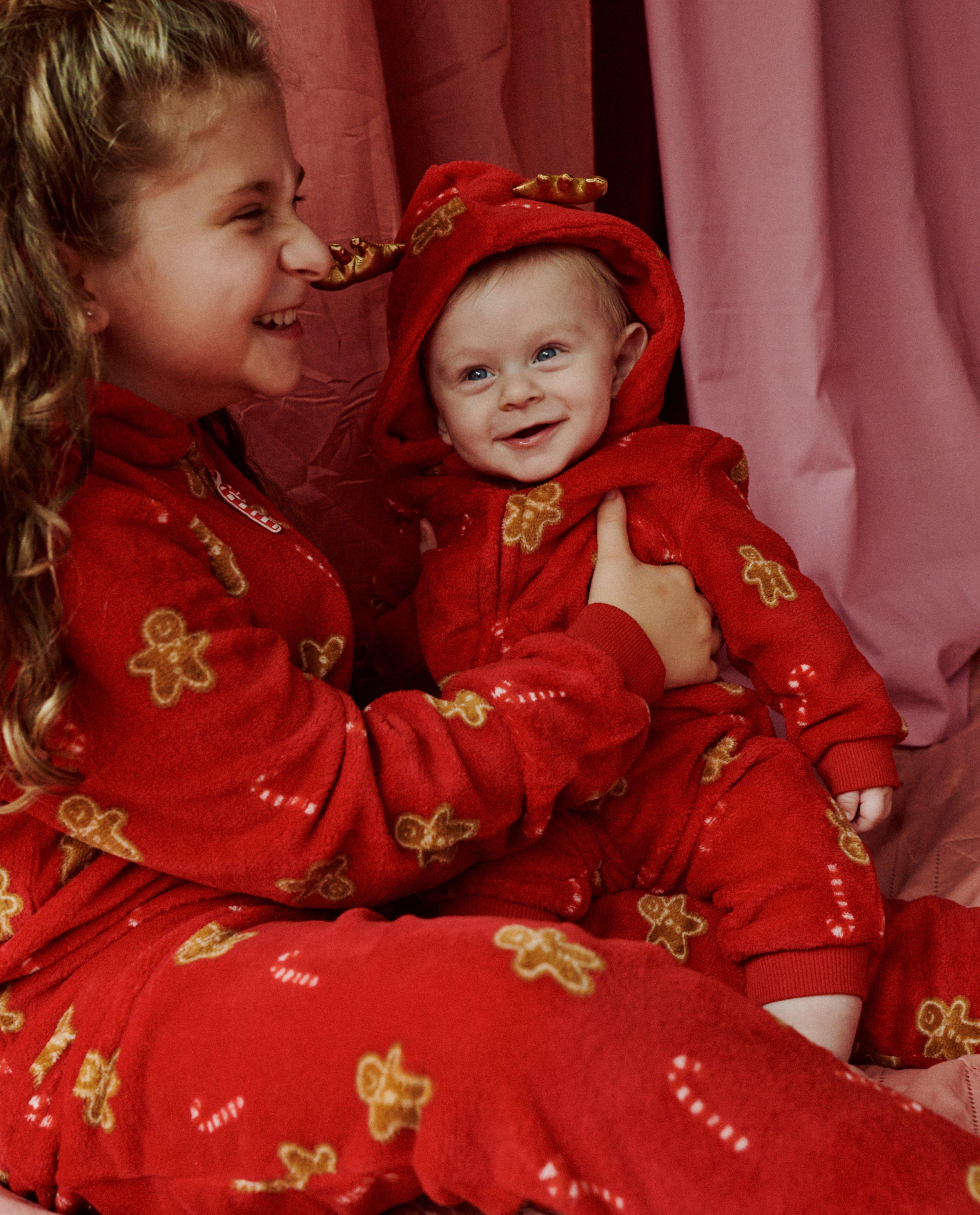 Nachtkleding - Fleece onesie met print, baby