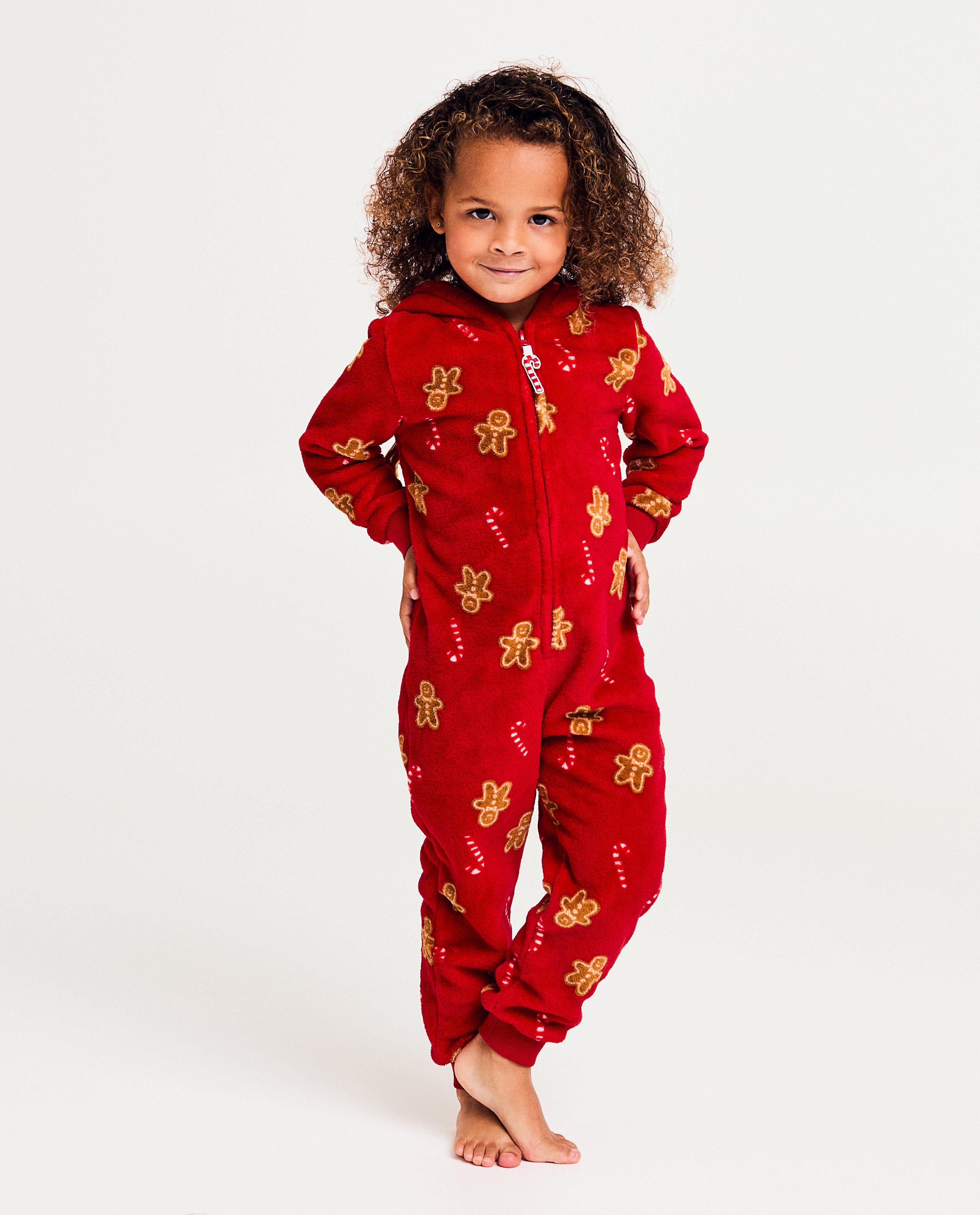 Fleece onesie met print, 2-7 jaar - null - Familystories